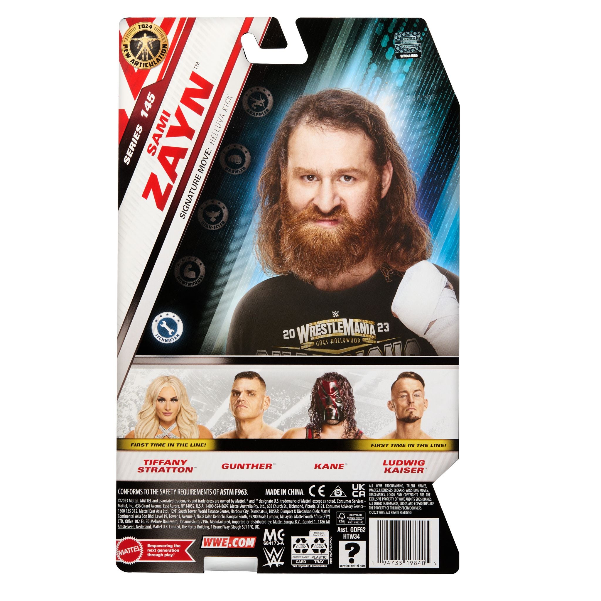 WWE 145th Basic Action Figure Series - Sami Zayn 6 - Inch Collectible