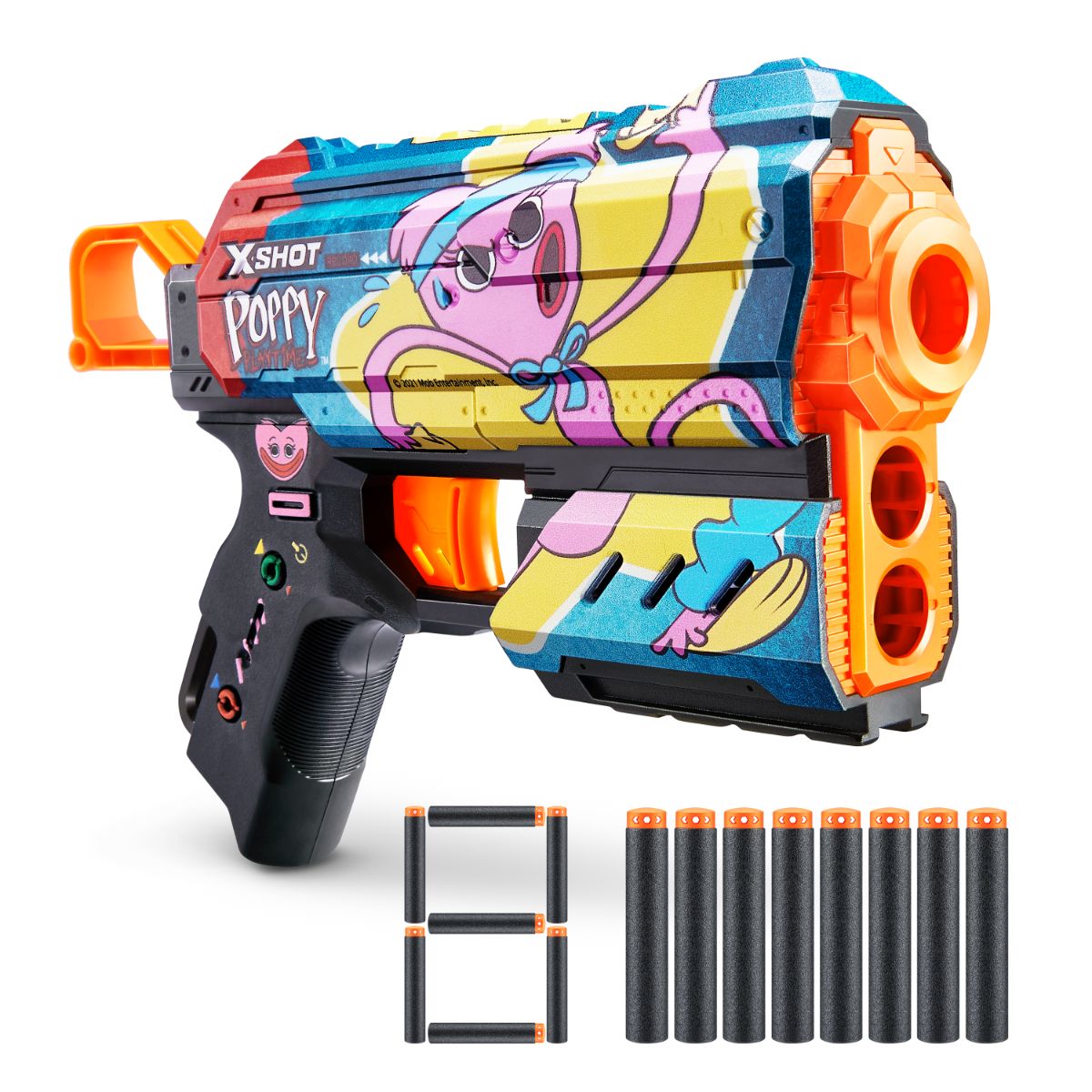 Hot Sale! ZURU X Shot Flux Poppy Playtime Kissy Skins Blaster Toy