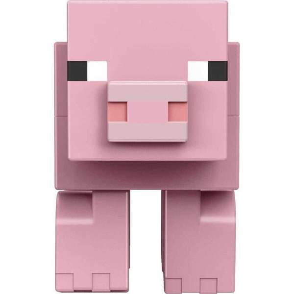 Authentic Minecraft Pig Fusion Figures for Interactive Building Fun