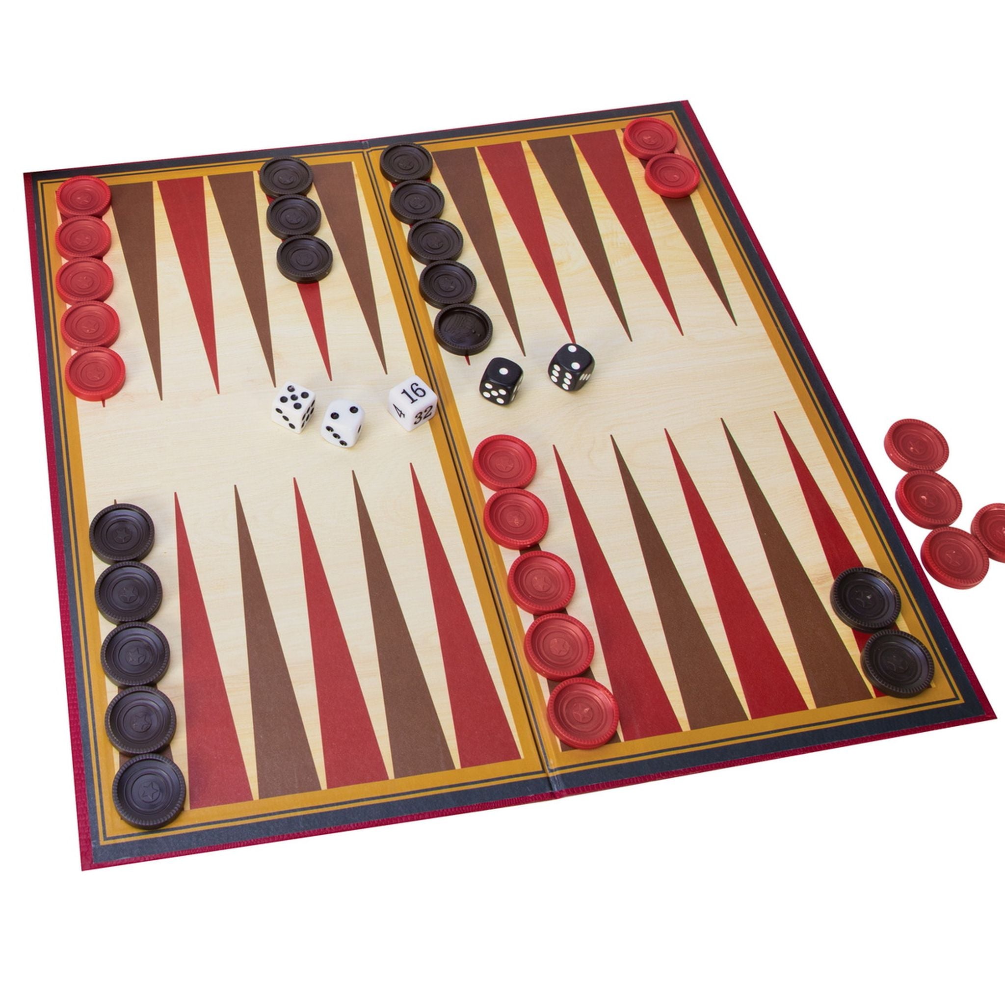 Schylling Retro-Style Classic Backgammon Game Set