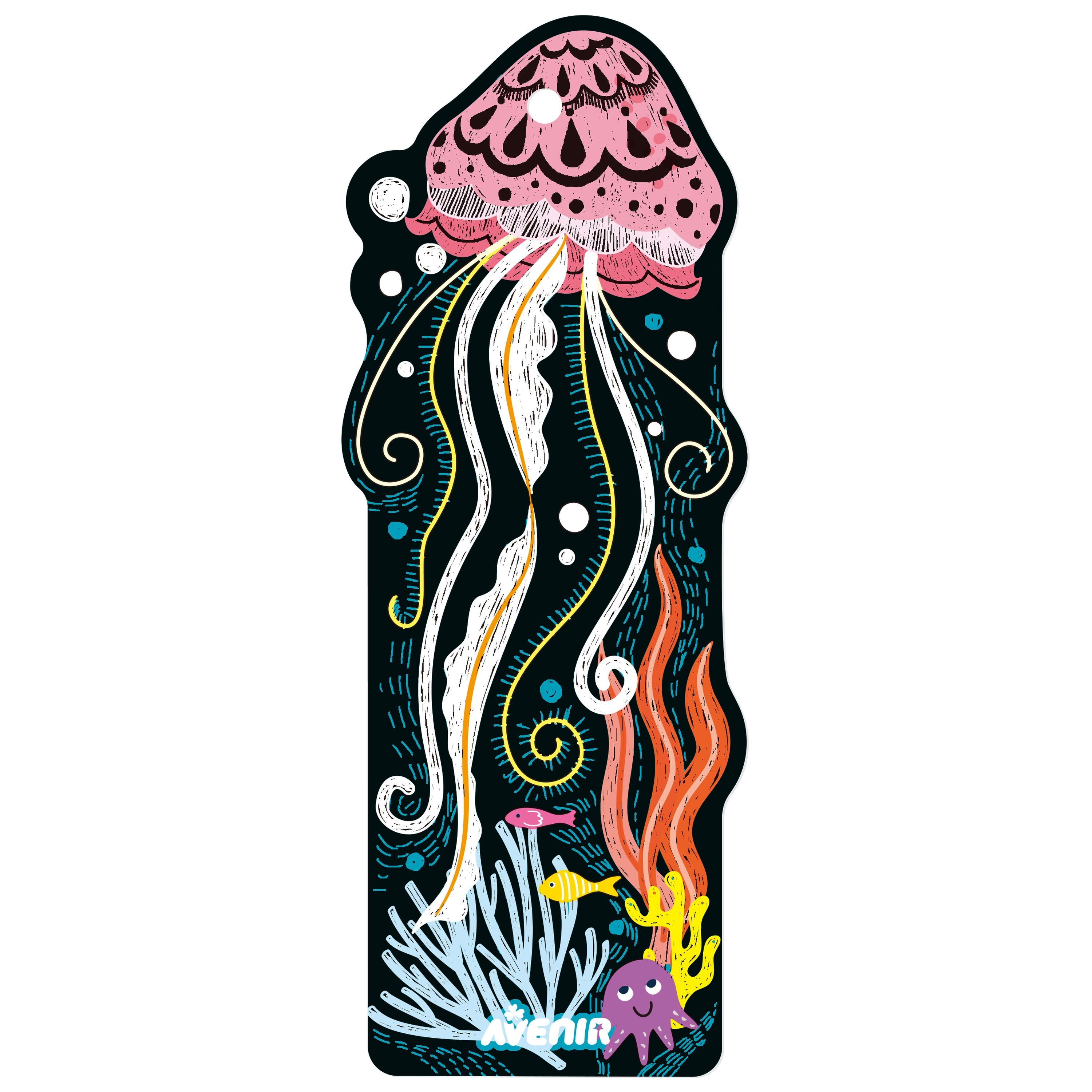 Customizable Sea Animal Scratch Bookmarks for Kids Aged 3 and Up