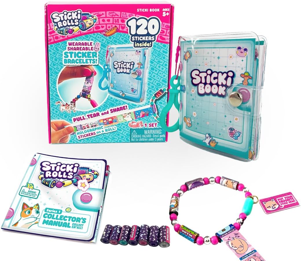 Sticki Rolls Collectible Sticki Book Pack with Holographic Stickers