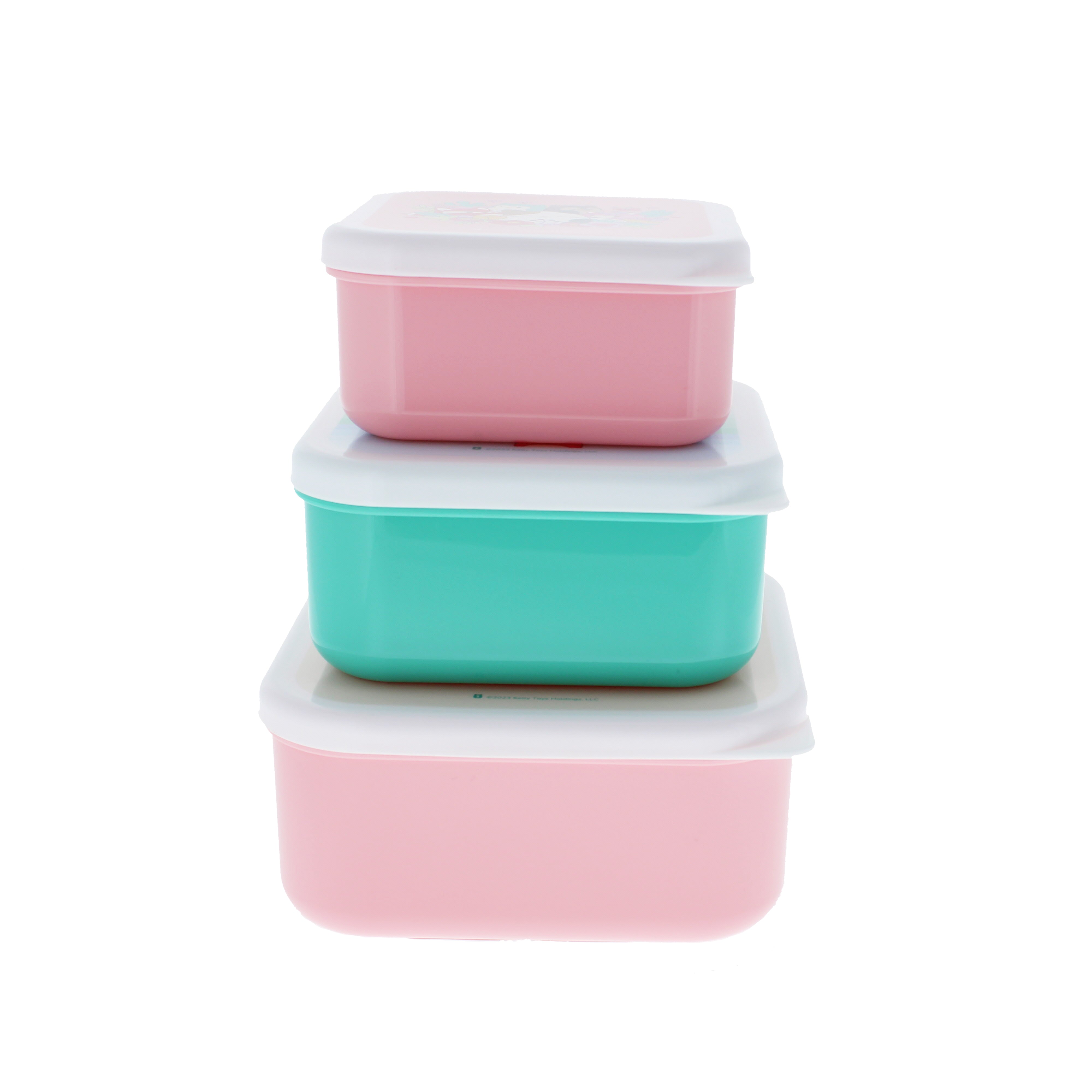 Assorted Designs Squishmallows Nesting Storage Containers for Snacks and Organization