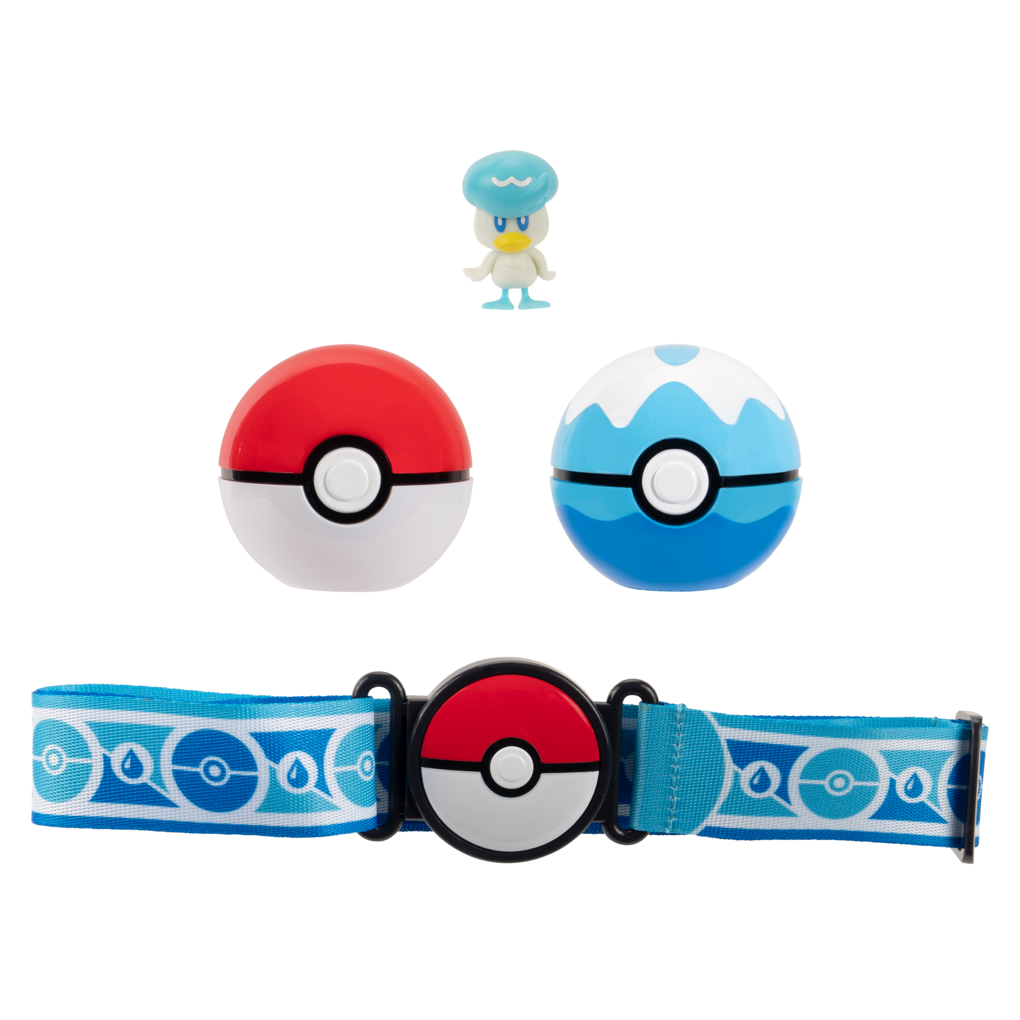 Hot! Pokemon Clip N Go Poke Ball Belt Set with Quaxly