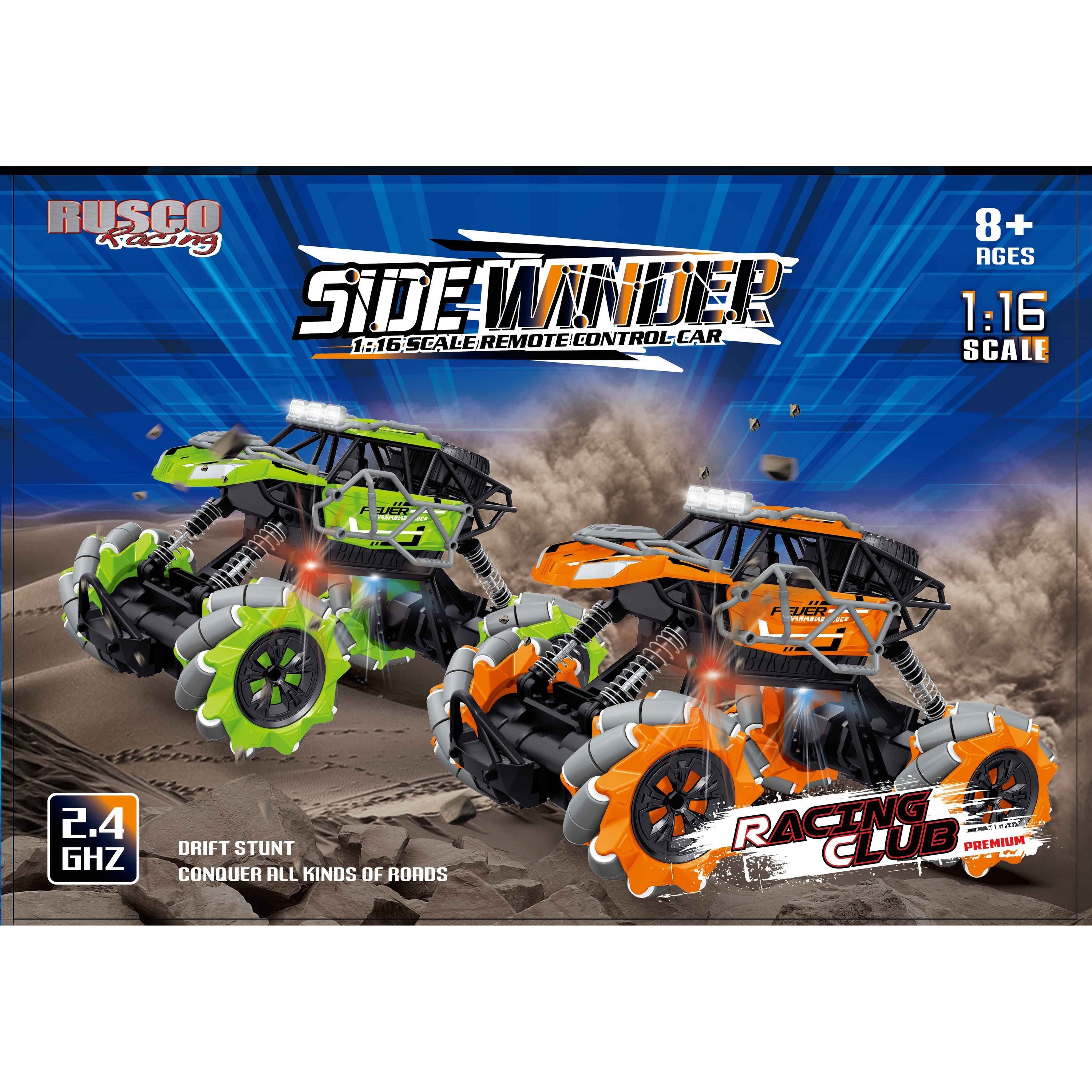 Rusco 1:16 Junior Side Winder RC Monster Truck - Assorted Styles, Great Deal