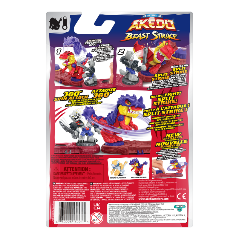 Akedo S6 Beast Strike Ultra Beast Single Pack - Ripclaw Alphawolf: Unleash the Power!
