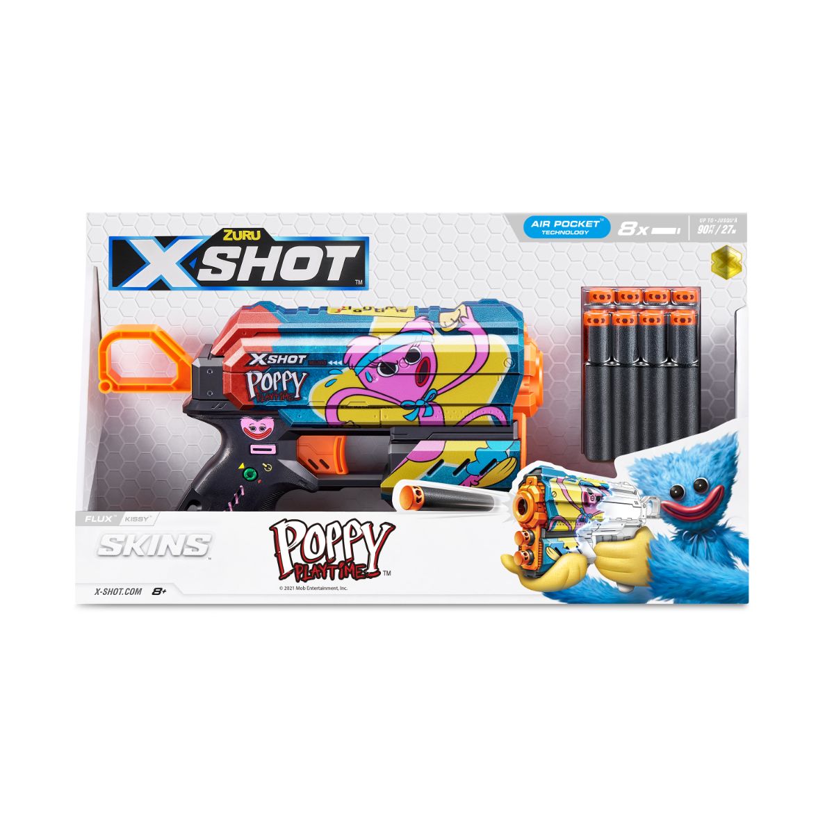 Hot Sale! ZURU X Shot Flux Poppy Playtime Kissy Skins Blaster Toy