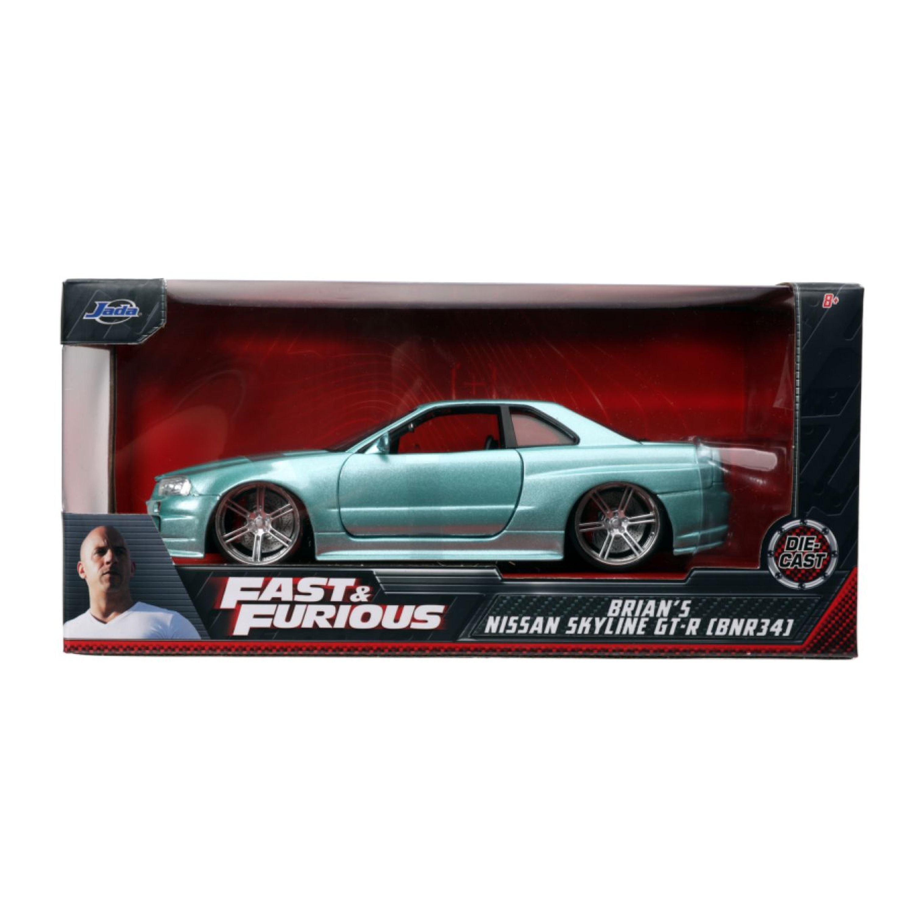 Hot Deal: 1:24 Jada Fast & Furious 2002 Nissan Skyline GT-R Die - Cast Model