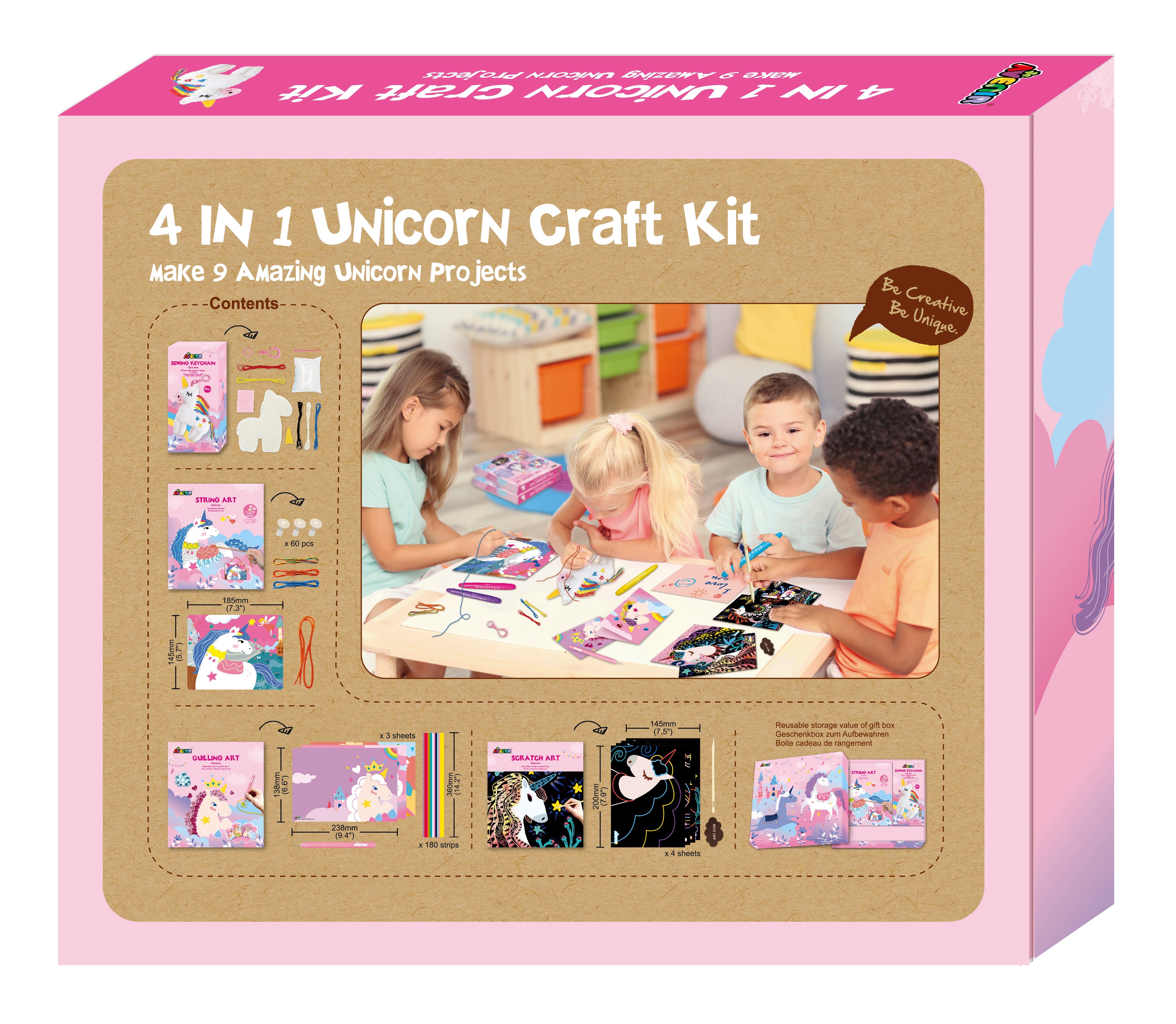 Hot Sale! Avenir 4-in-1 Unicorn Arts and Crafts Kit for Kids