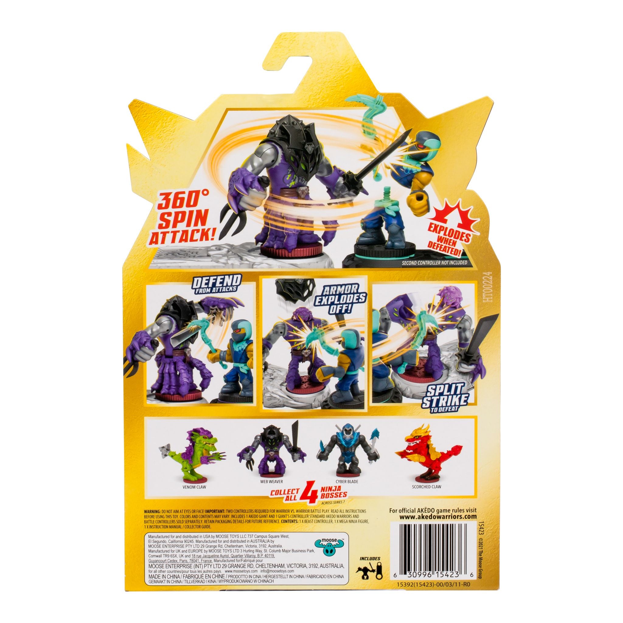 Akedo S7 Ninja Fury - New Web Weaver Ninja Boss with Double Defense Armor