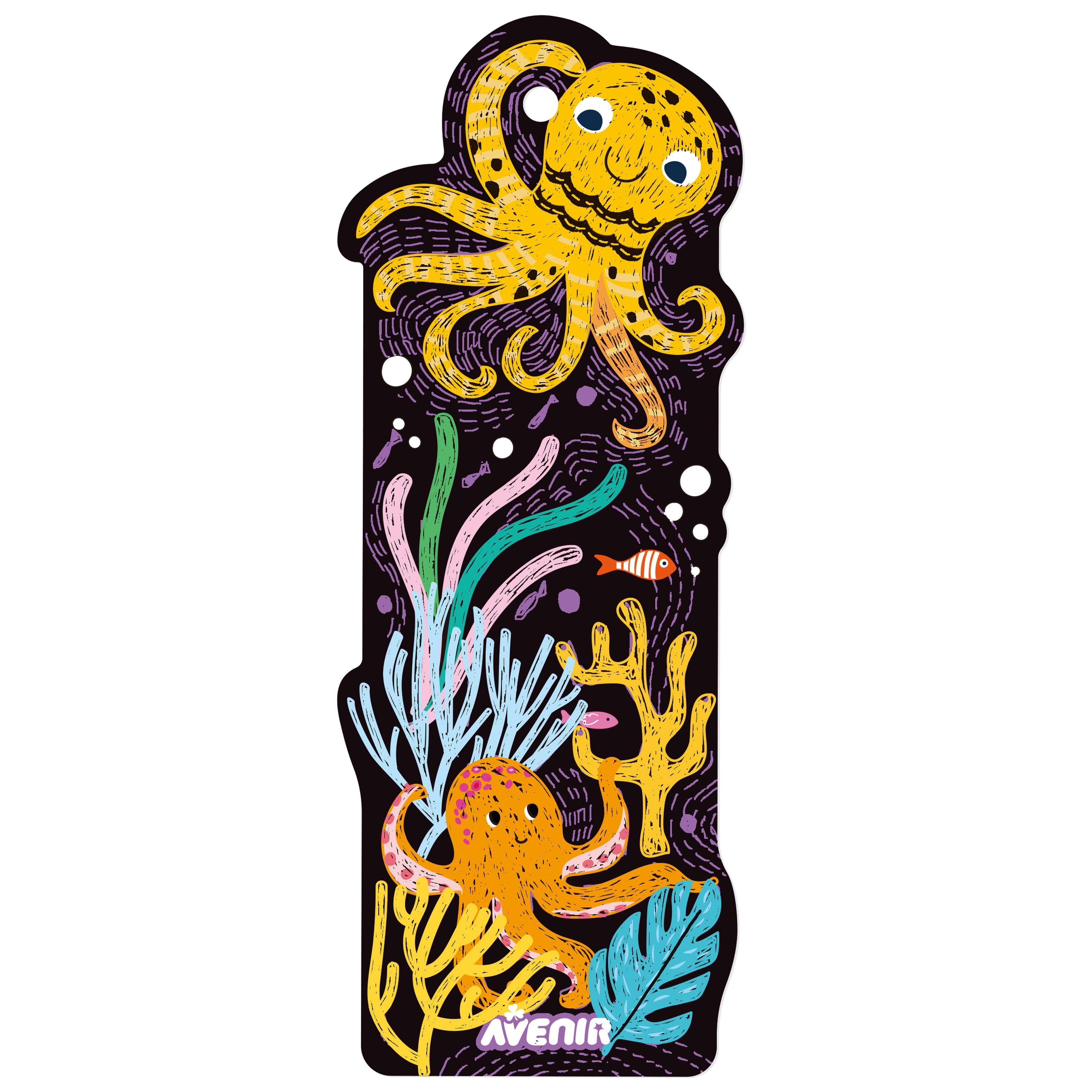 Customizable Sea Animal Scratch Bookmarks for Kids Aged 3 and Up