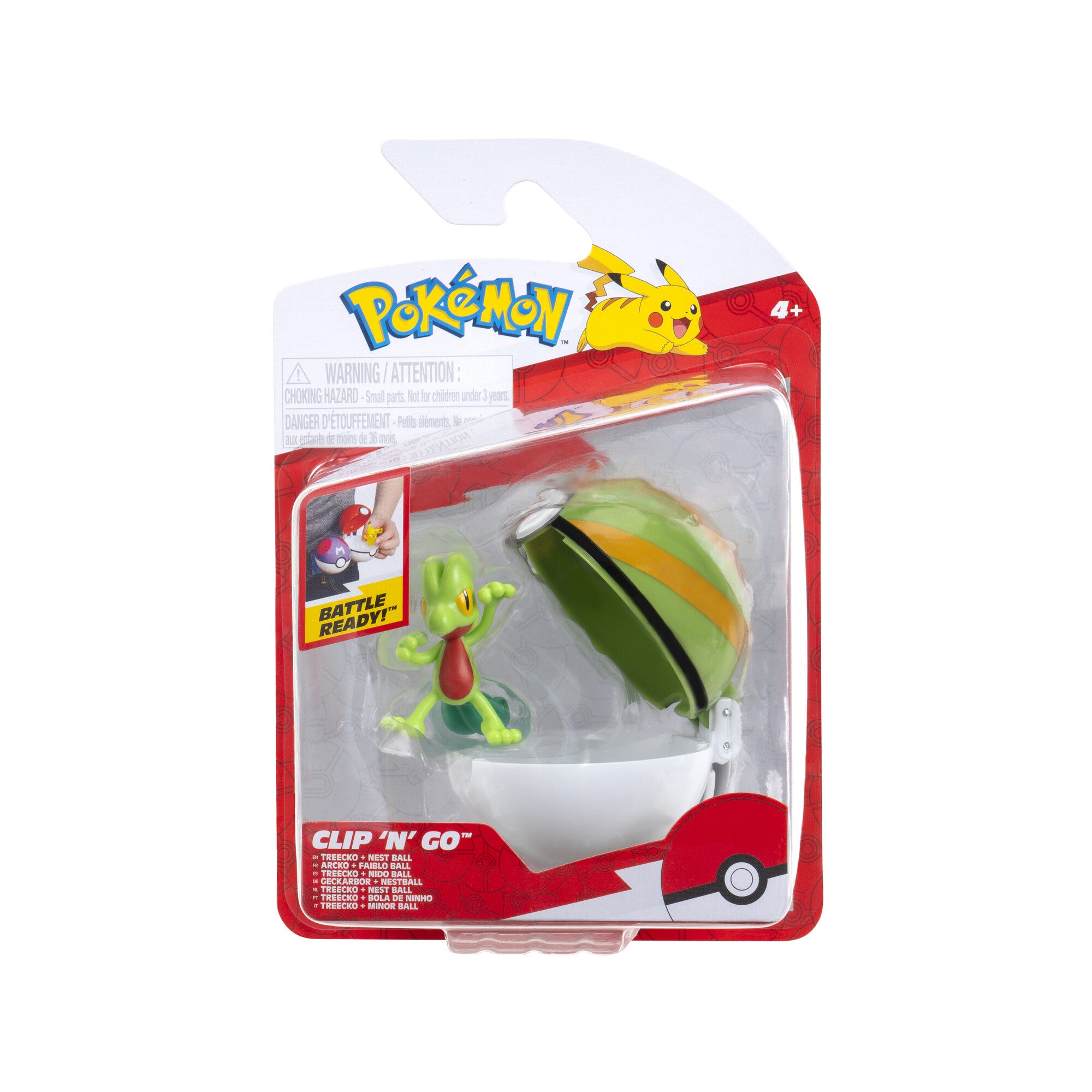 Hot! Pokemon Clip N Go Treecko with Nest Ball