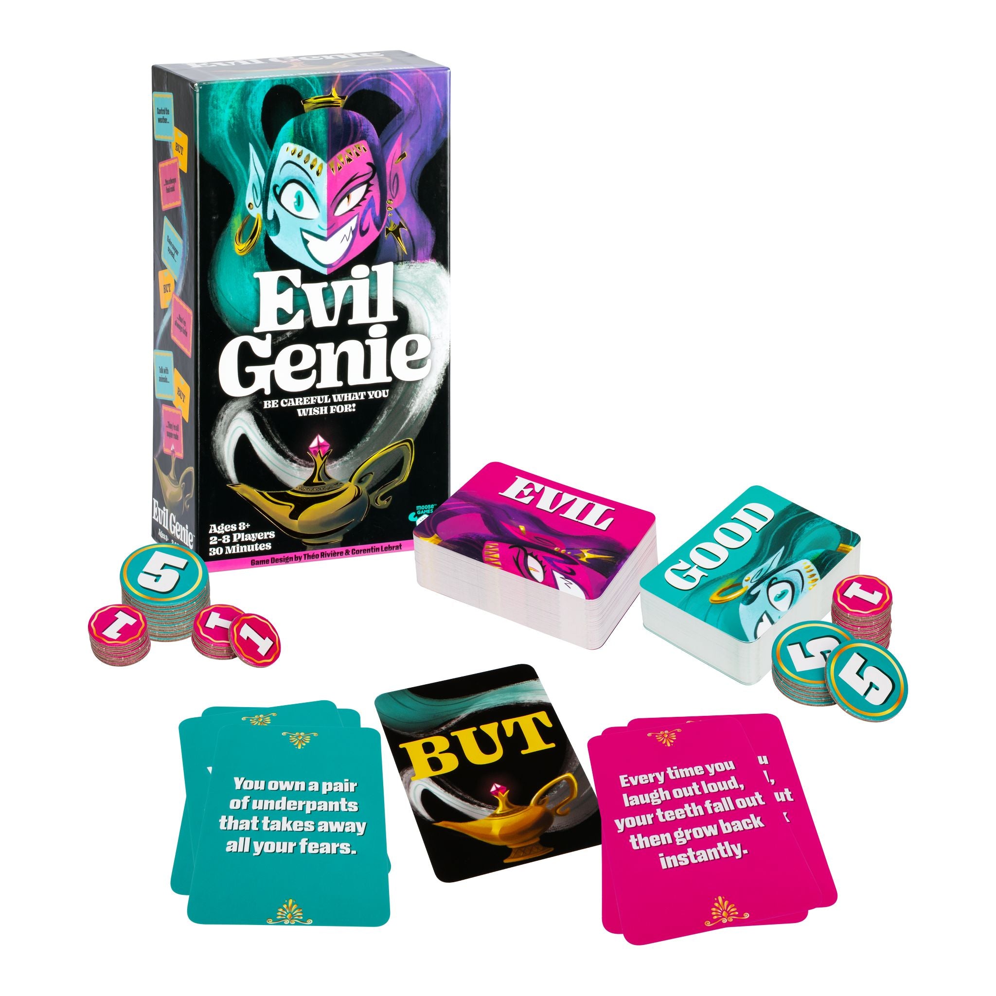 Magical and Mischievous Evil Genie Party Card Game for 2 - 8 Players