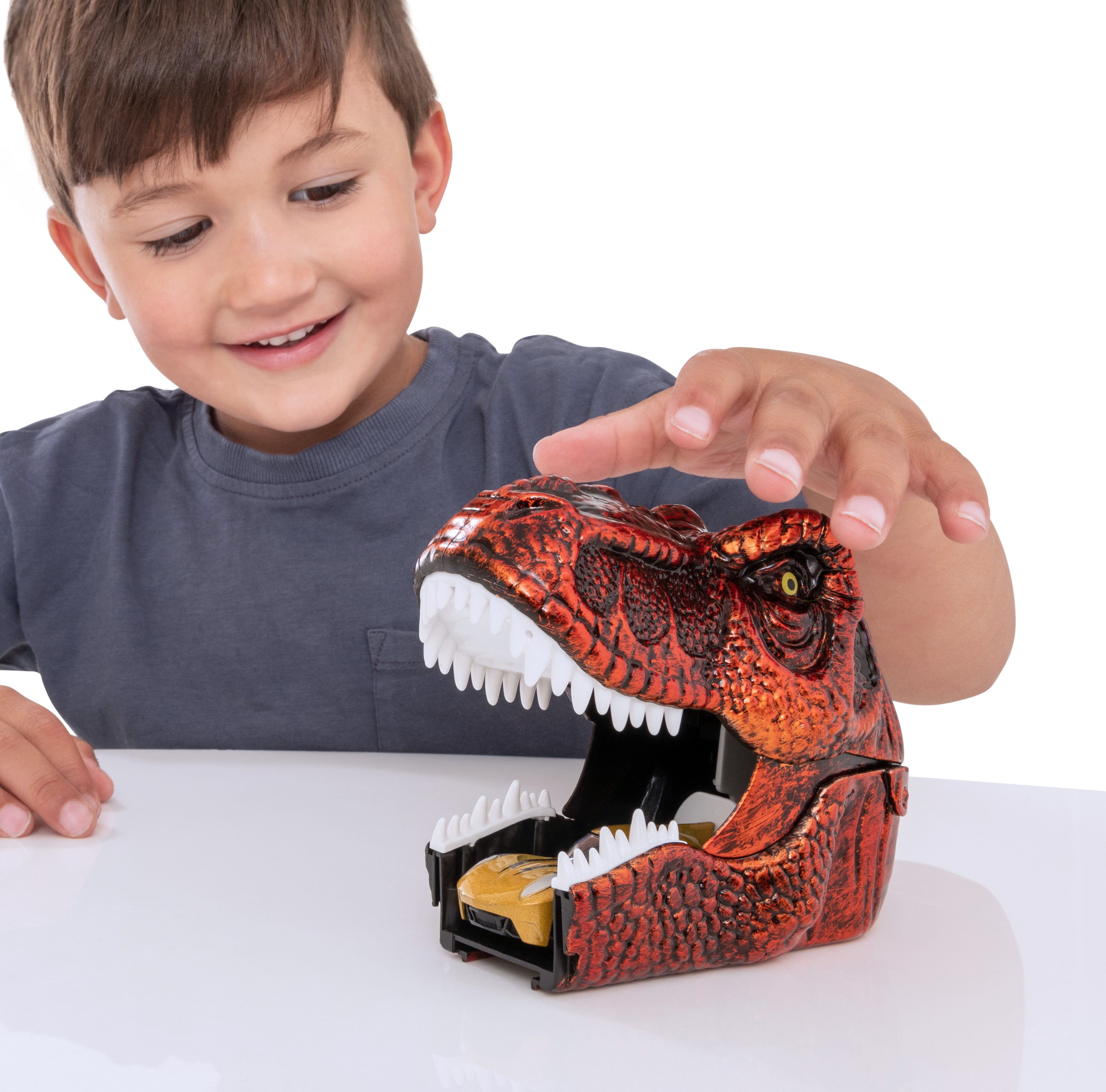 Hot Sale! Teamsterz Dinosaur Car Launcher with Assorted Die - cast Vehicles