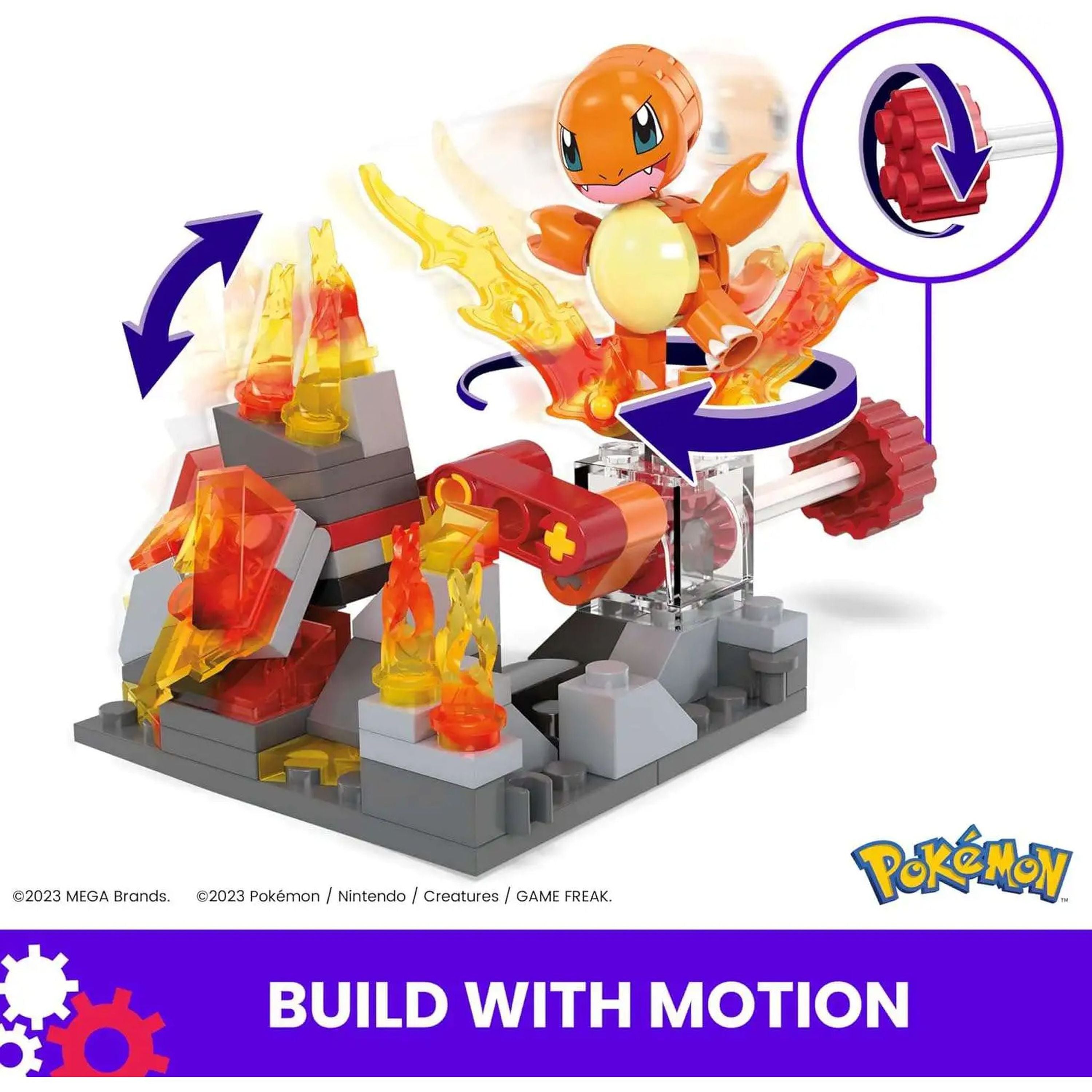 MEGA Construx: Pokemon Charmander's Fire-Type Spinning Set - Exclusive!