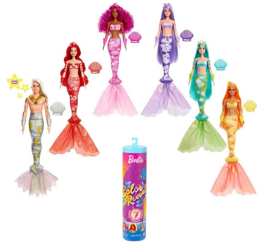 Hot! Barbie Colour Reveal Mermaid Doll Series