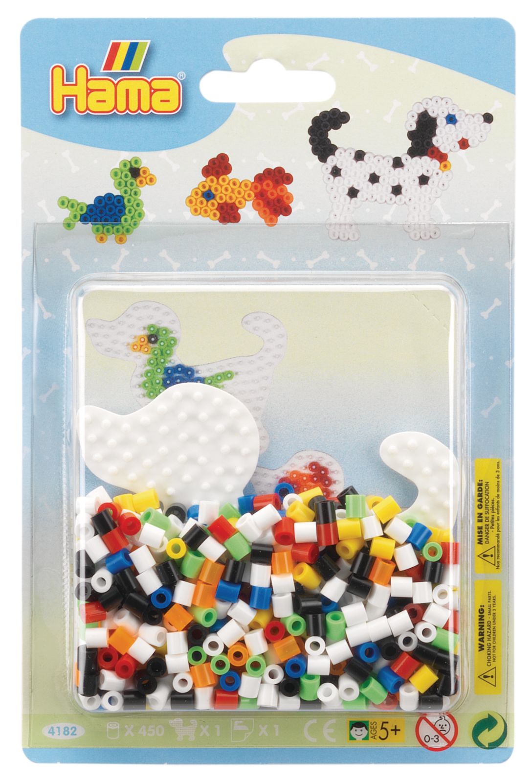 Hama White Small Blister Packs with Dog - Ideal for Creative Art