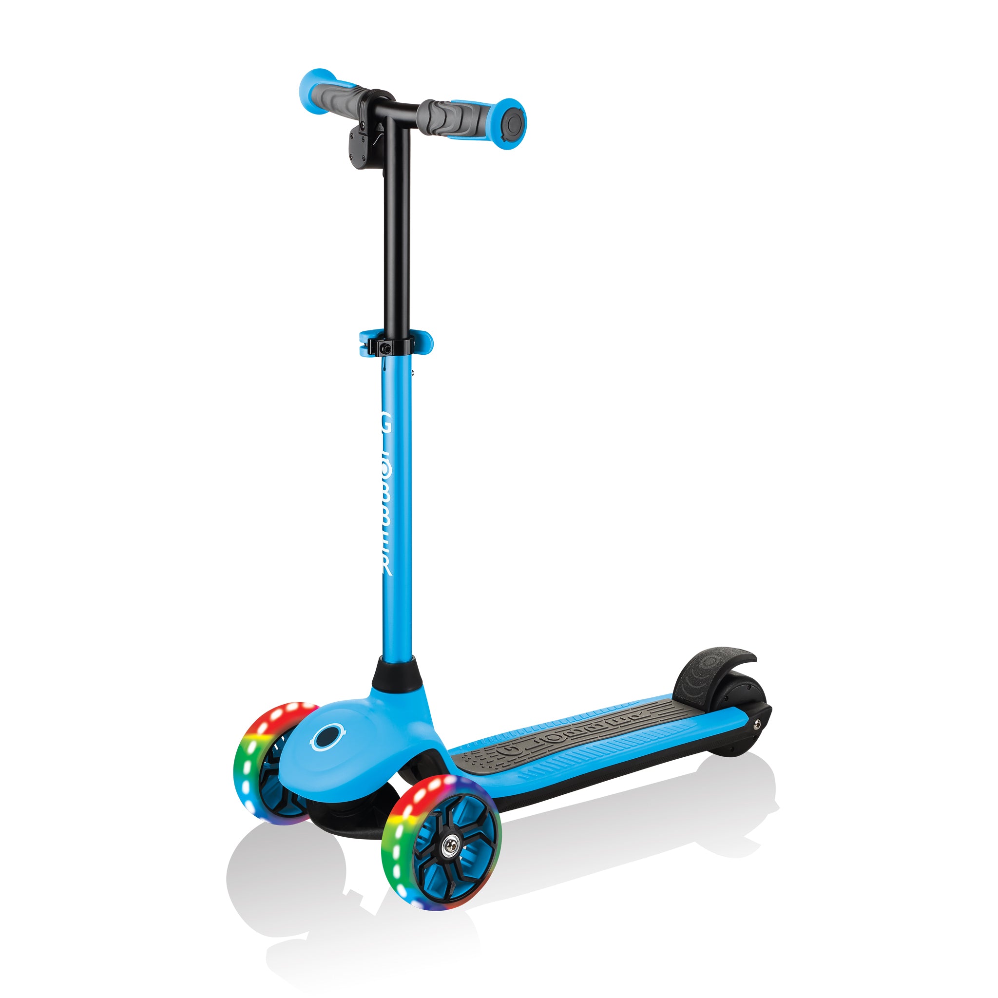Hot Deal! Globber One K E-Motion 4 Plus Sky Blue Electric Scooter for Kids
