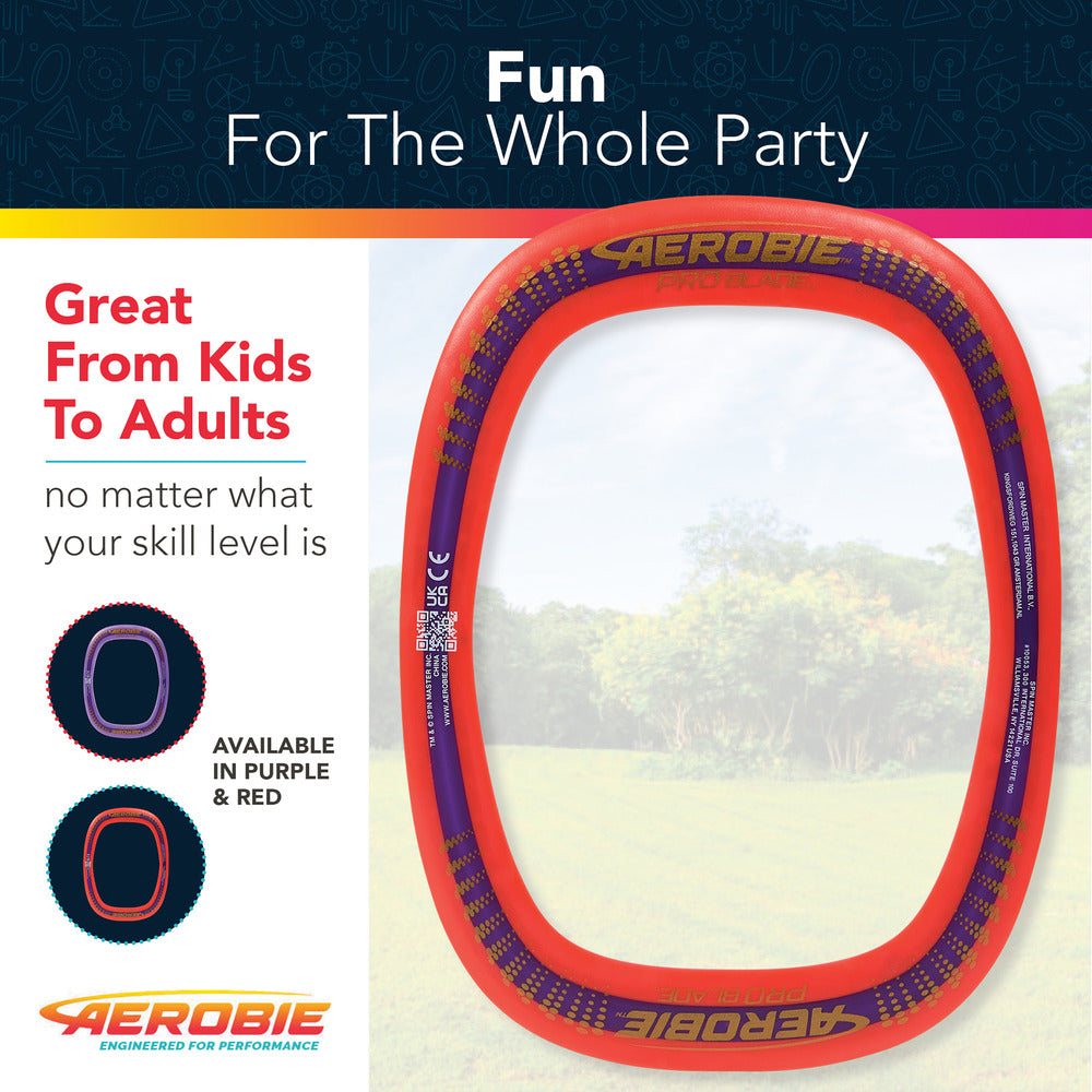 Hot Deal! Aerobie Red Pro Blade - Self - Leveling Throw Ring for All Ages