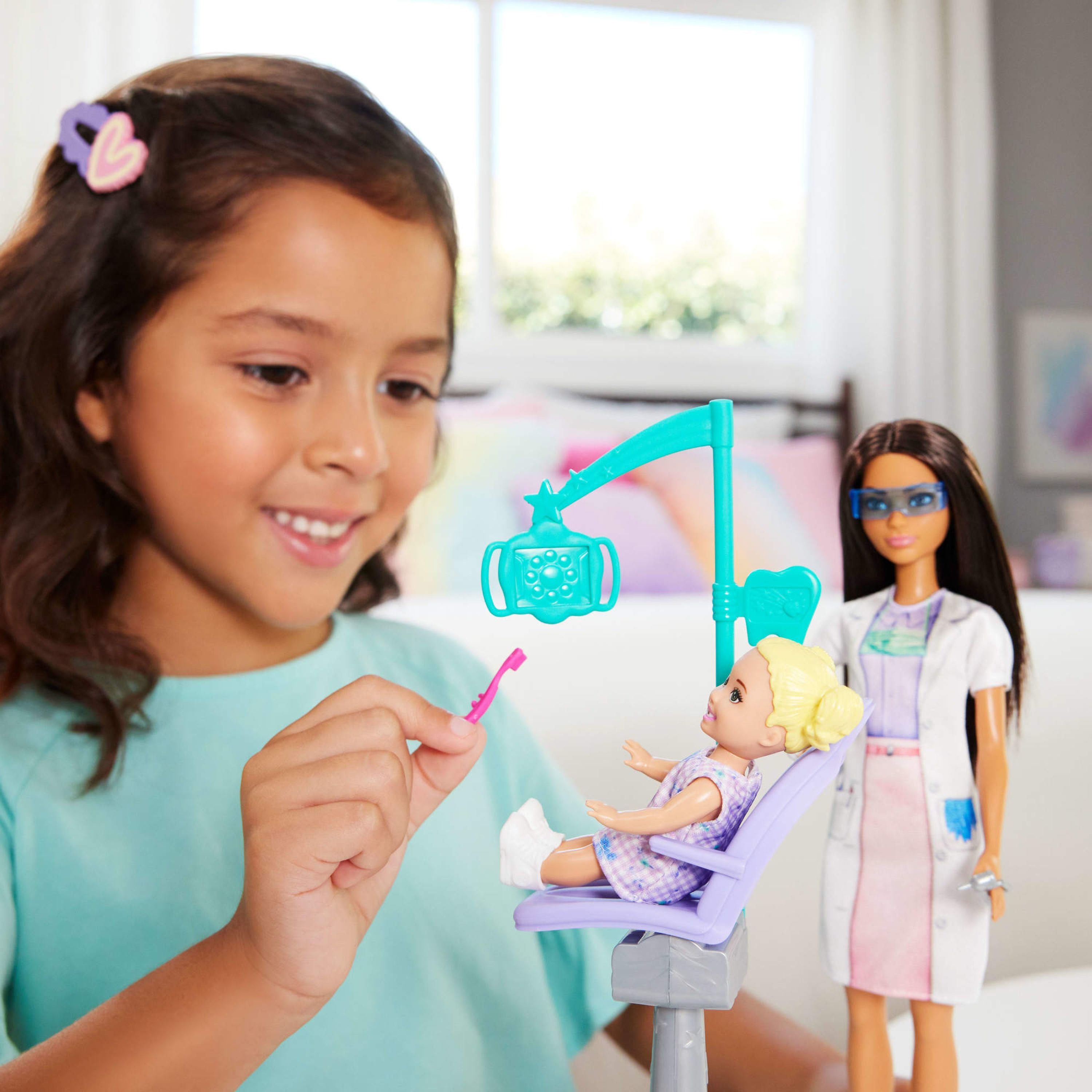 Hot Deal! Barbie Dentist Brunette Doll Playset for Kids to Explore Career Roles