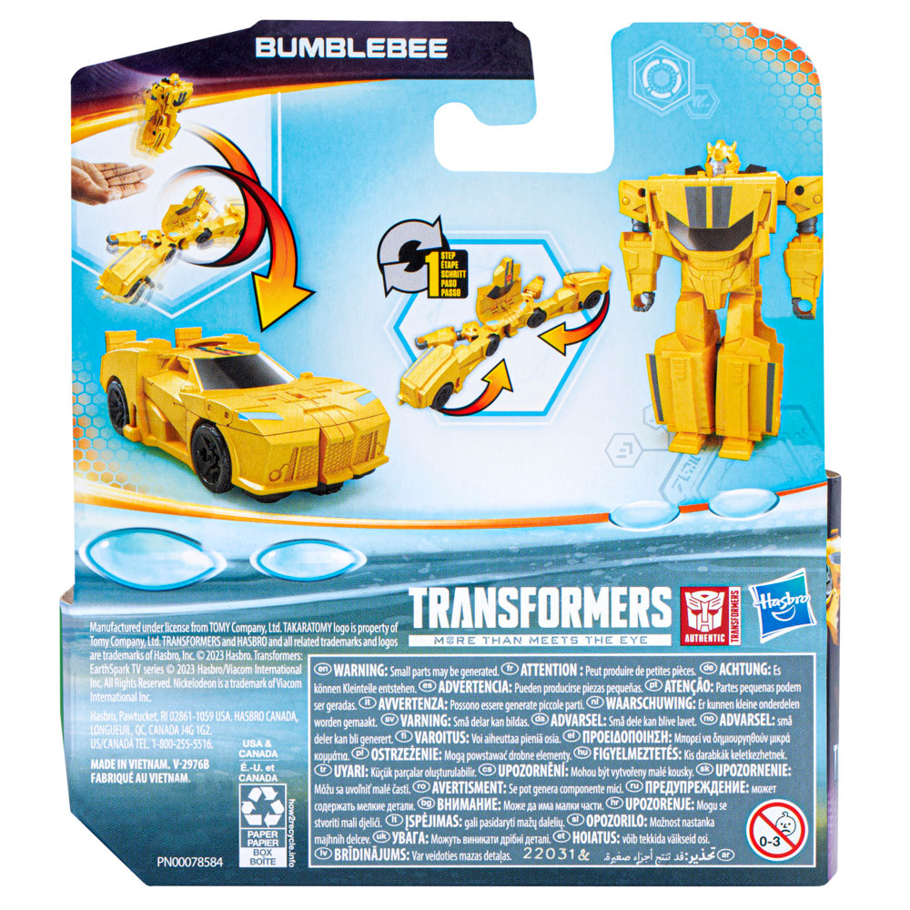 Hot! Transformers Earthspark 1-Step Flip Changer - Bumblebee Toy