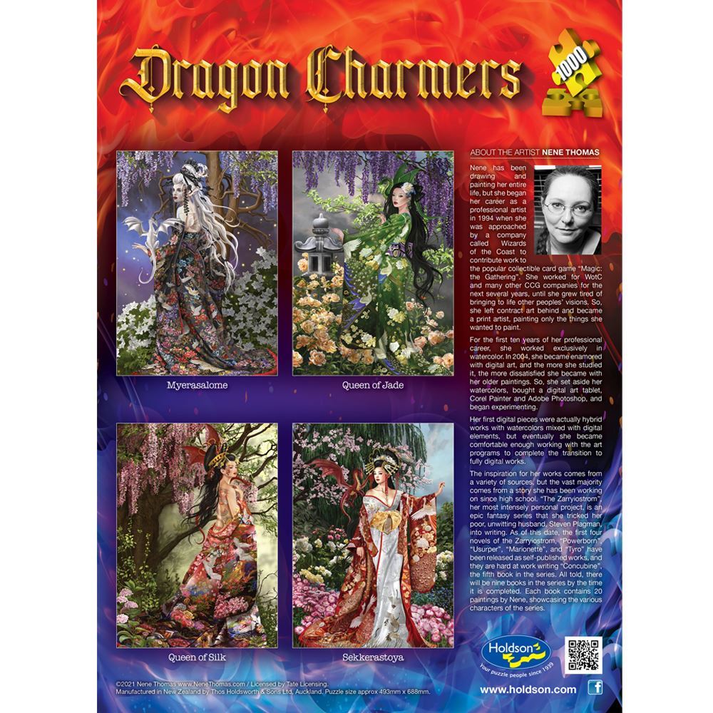 Hot! Dragon Charmers 1000 - Piece Red Jigsaw Puzzle Sekkerastoya