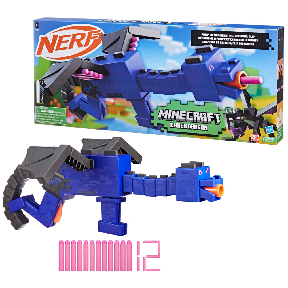 Hot Sale! Nerf Minecraft Ender Dragon Dart Blaster for Fun Indoor & Outdoor Play