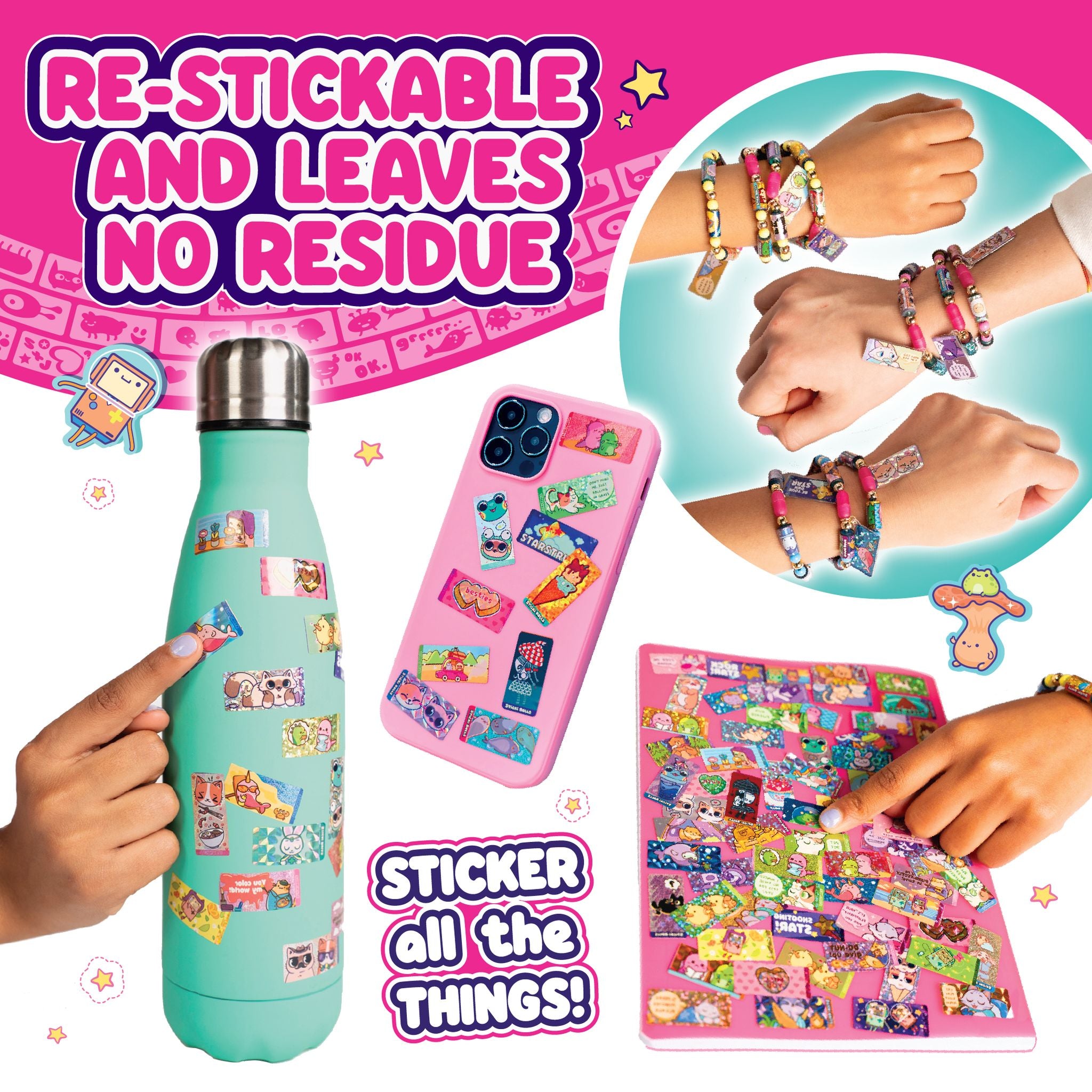 Sticki Rolls DIY Holographic Jewellery Kit with Kawaii Stickers