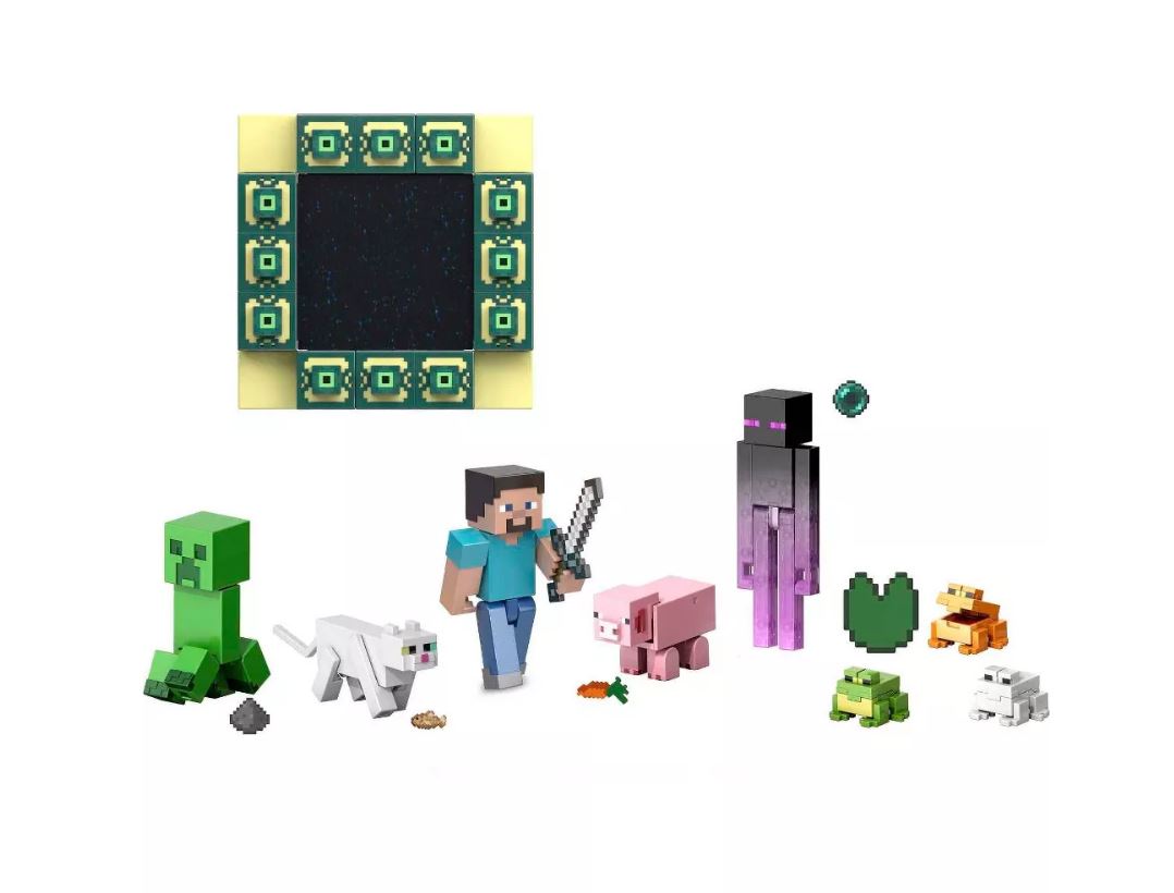 Hot! Minecraft Build-A-Portal Frog Figures