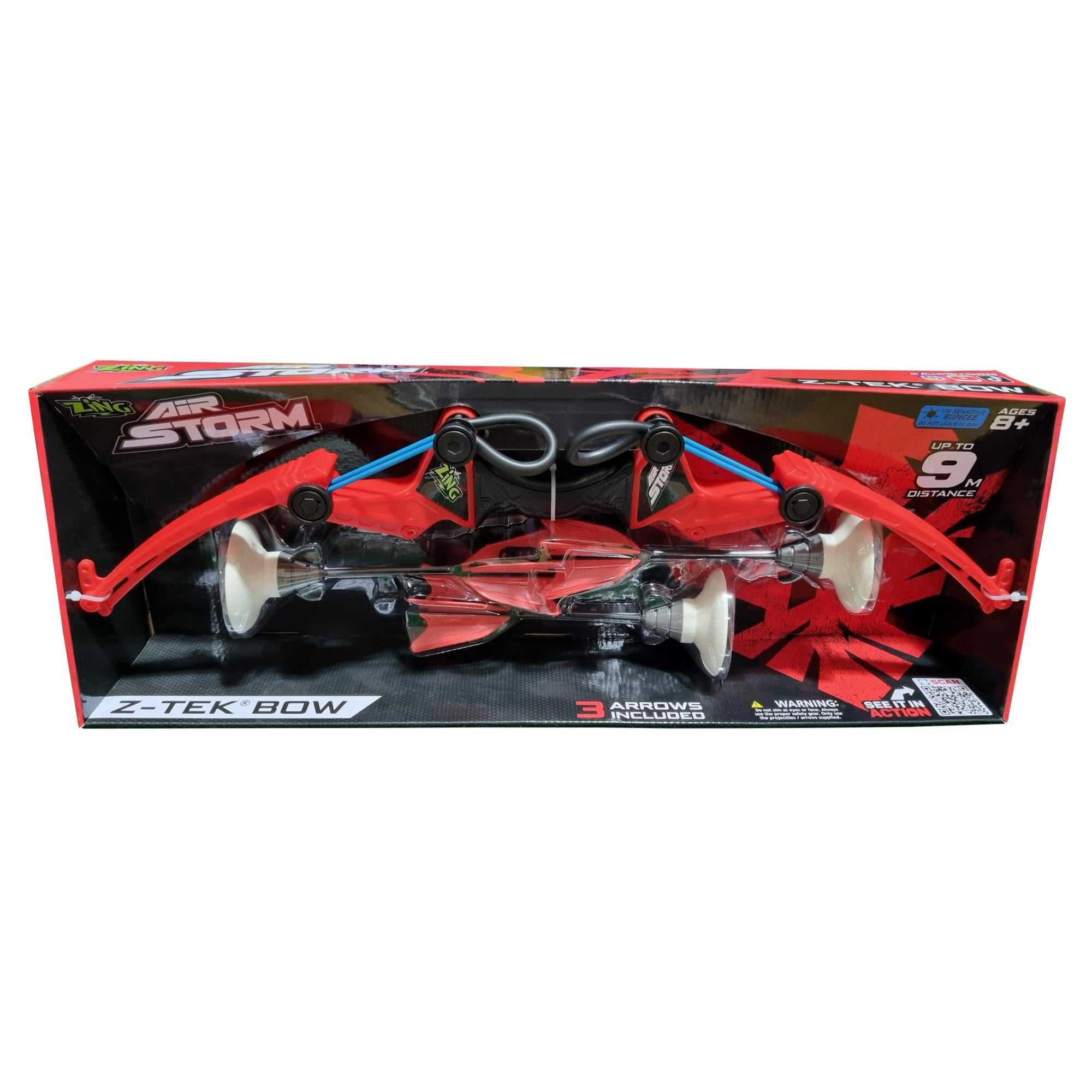 Red Zing Air Storm Z-Tek Archery Bow Set for Family Fun
