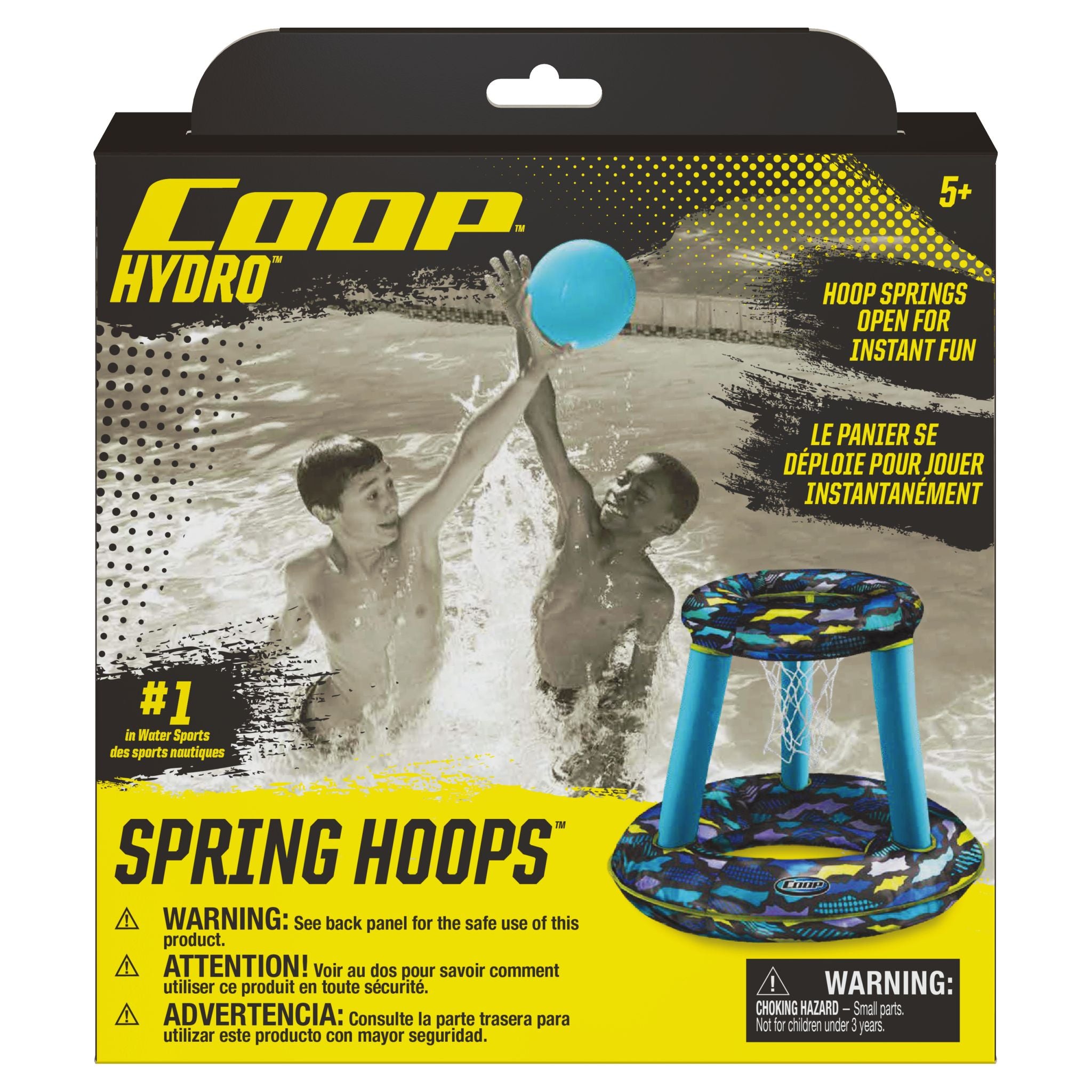 Hot Sale! Coop Hydro Inflatable Spring Hoops with Textured Pro - styled Basketball for Ages 5+