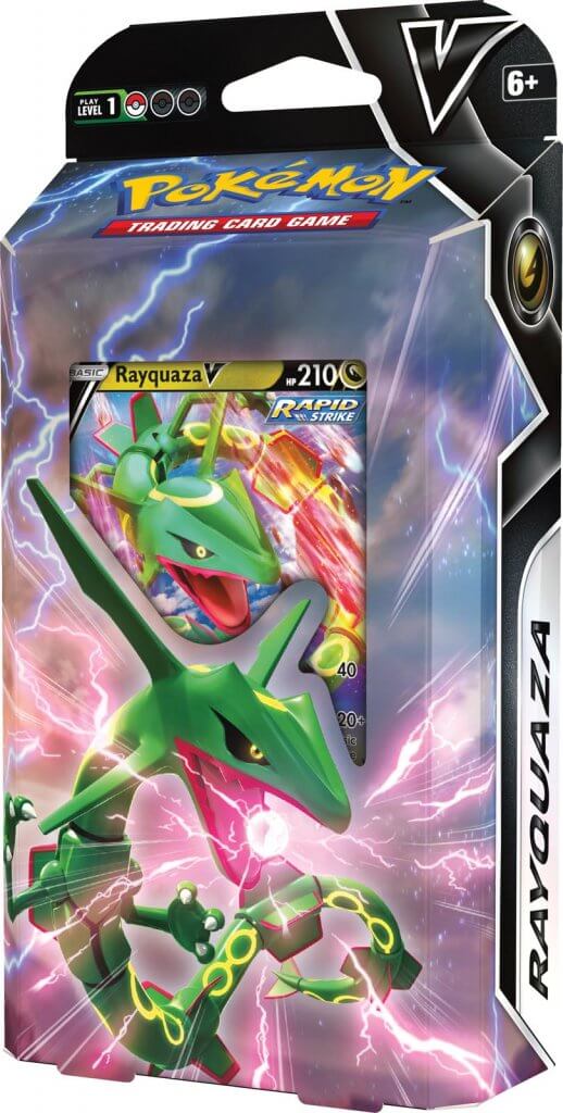 Hot! Pokemon TCG Rayquaza & Noivern V Assorted Battle Decks