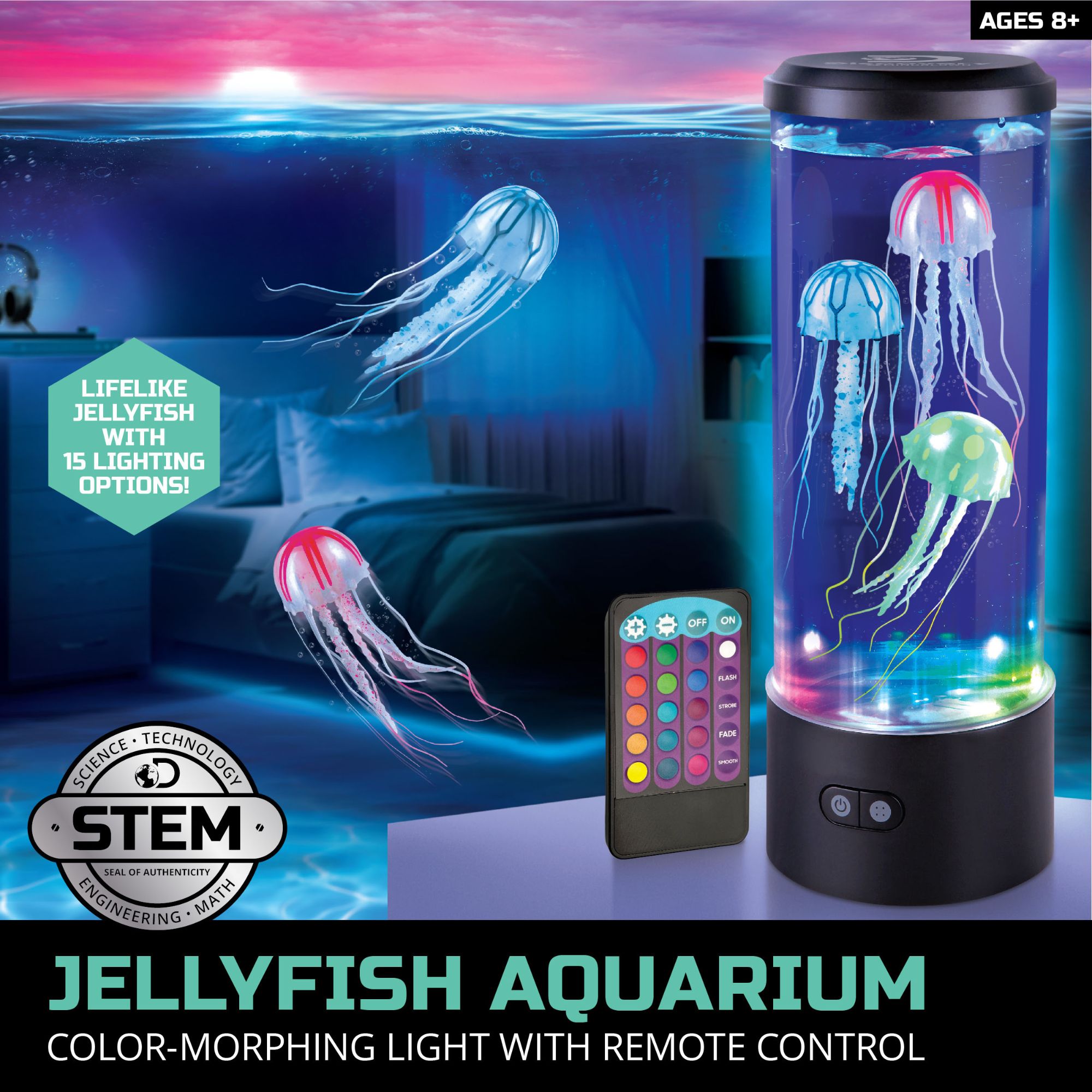 Amazing Discovery Mindblown Jellyfish Aquarium Lamp for Educational Fun at Home