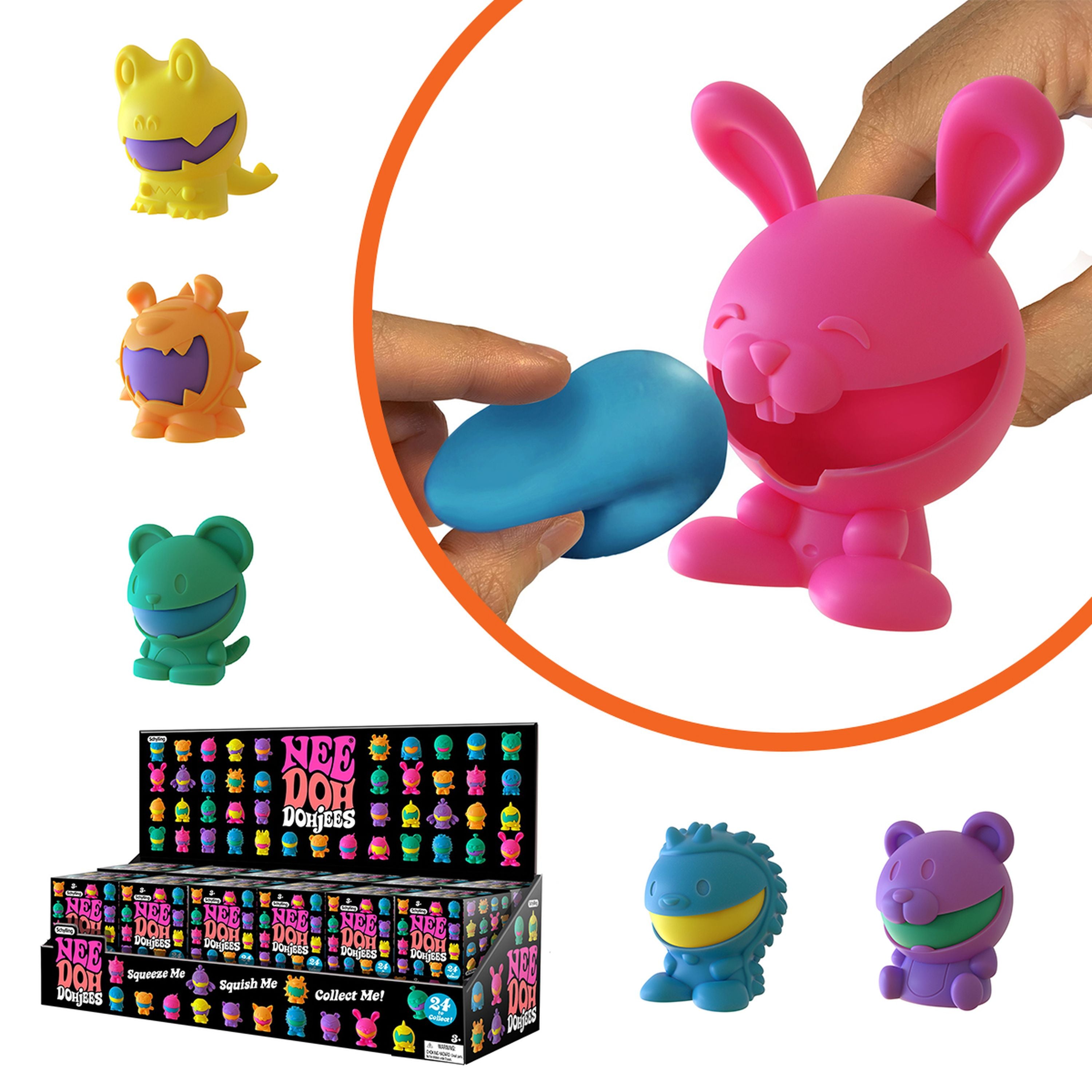 Schylling NeeDoh Dohjees 3-Pack: Collectible Fun!
