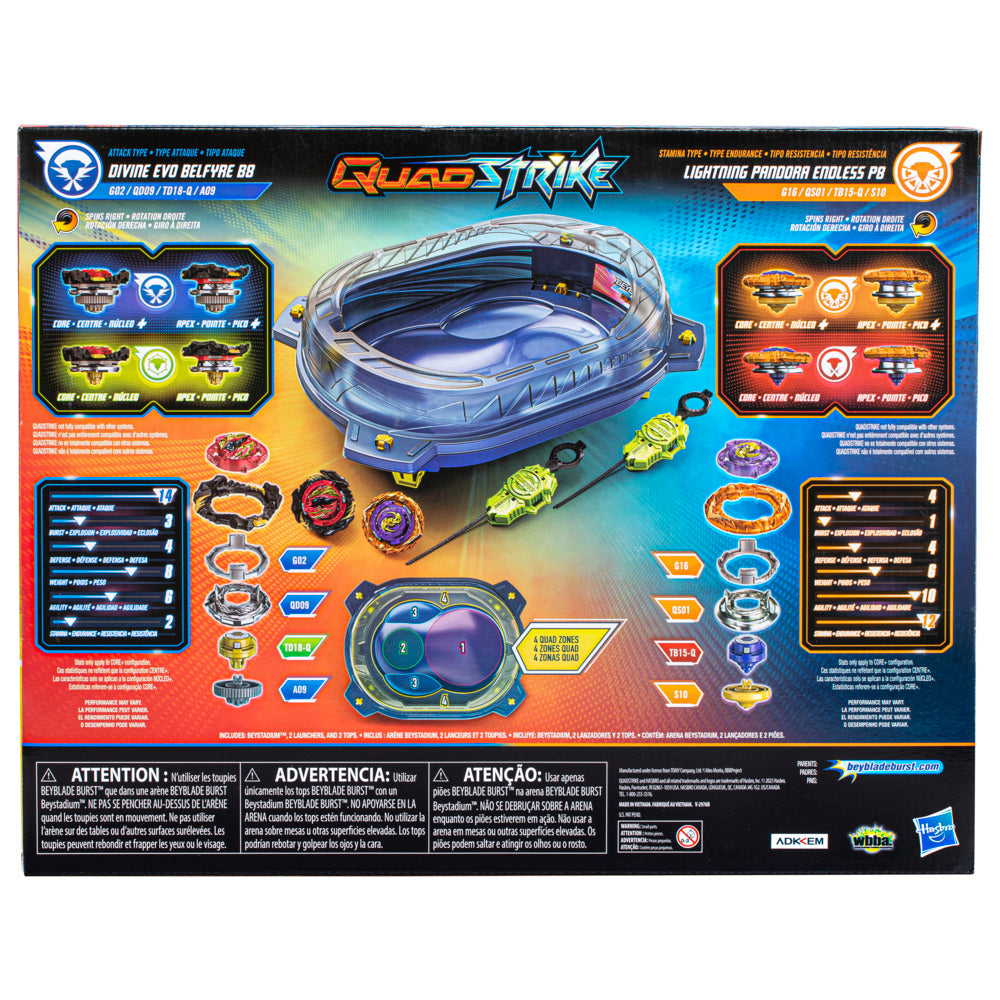 Hot! Beyblade Burst QuadStrike Thunder Edge Battle Set