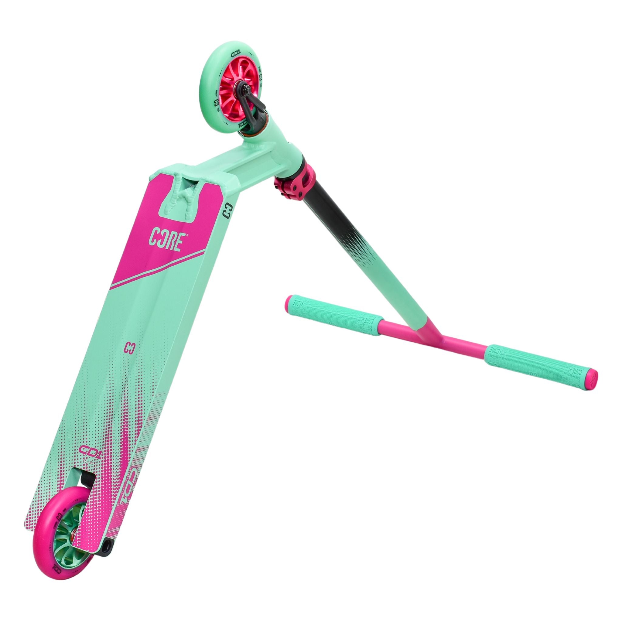 Core CD1 Teal/Pink Complete Stunt Scooter - Ideal for Beginner Riders