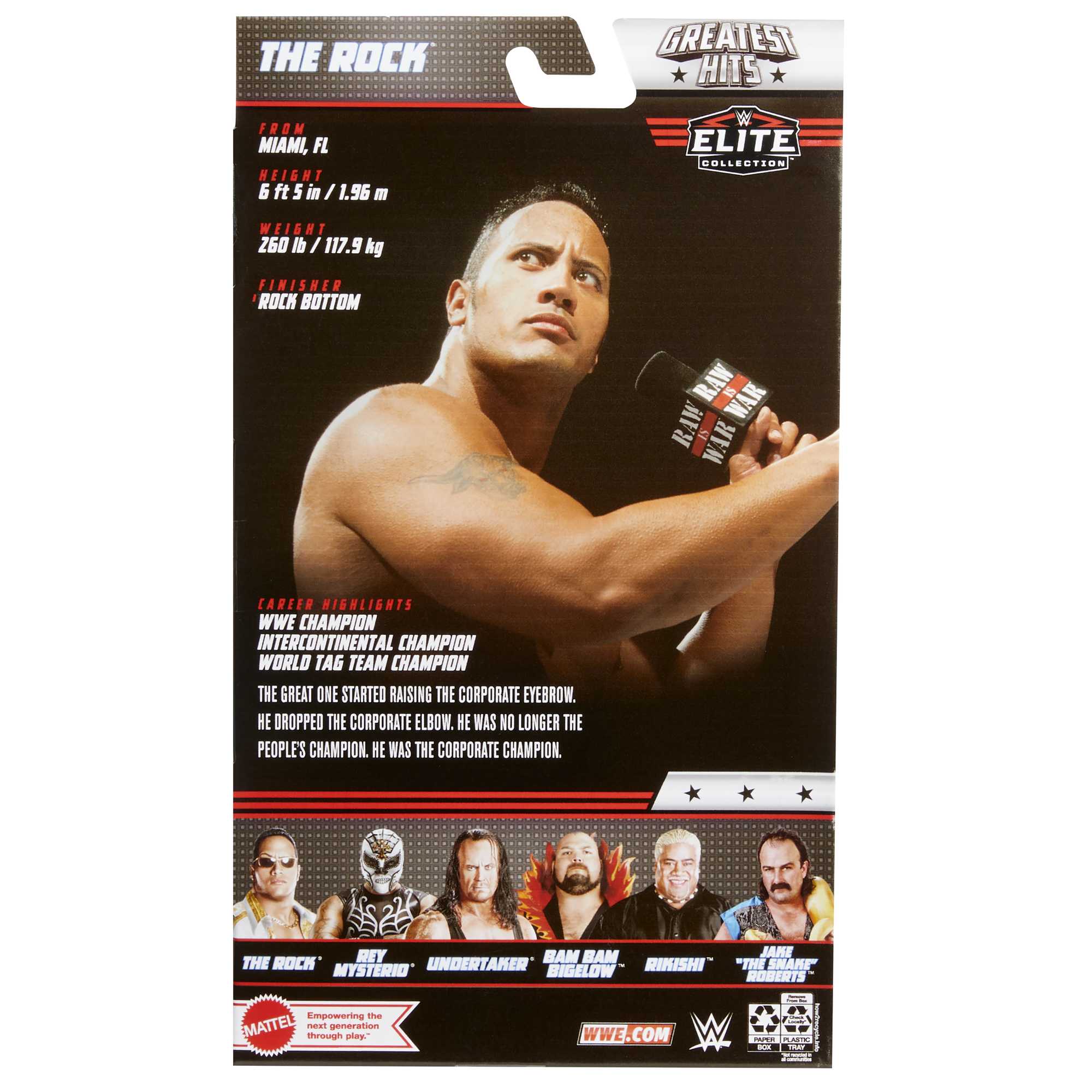 Hot! WWE Elite Collection - The Rock Action Figure Greatest Hits