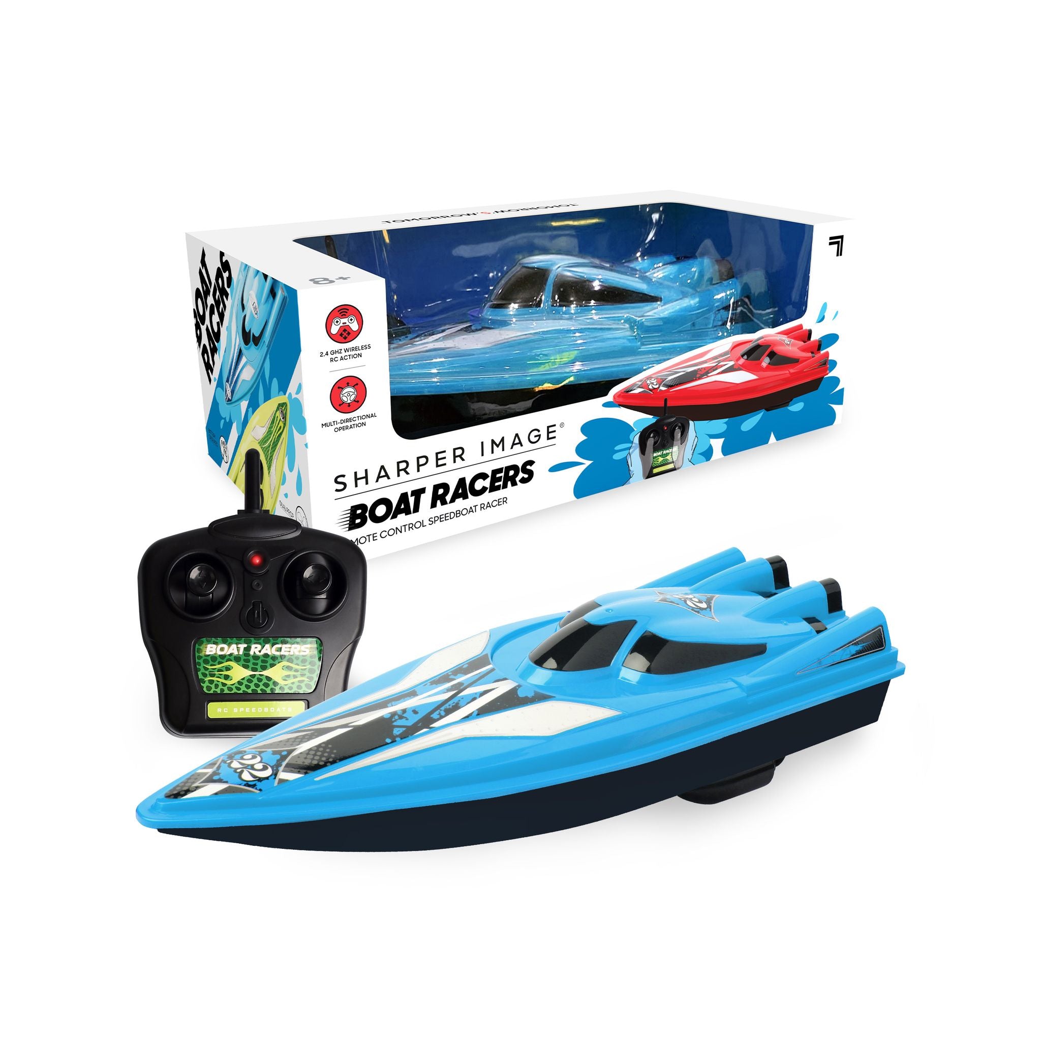 Sharper Image Blue RC Boat Racers - Great for Racing!