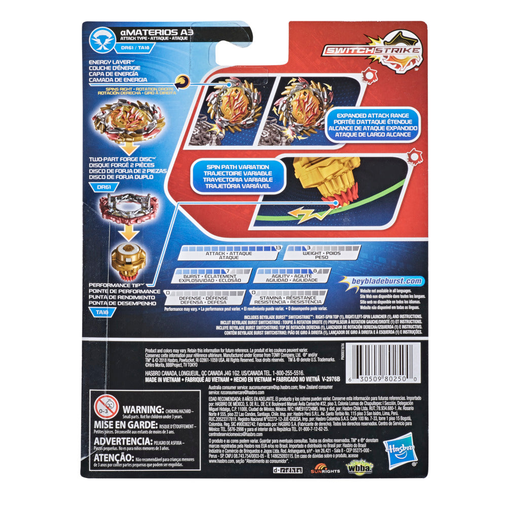 Hot! Beyblade Burst Evolution Switchstrike Starter Pack - Alpha Materios A3