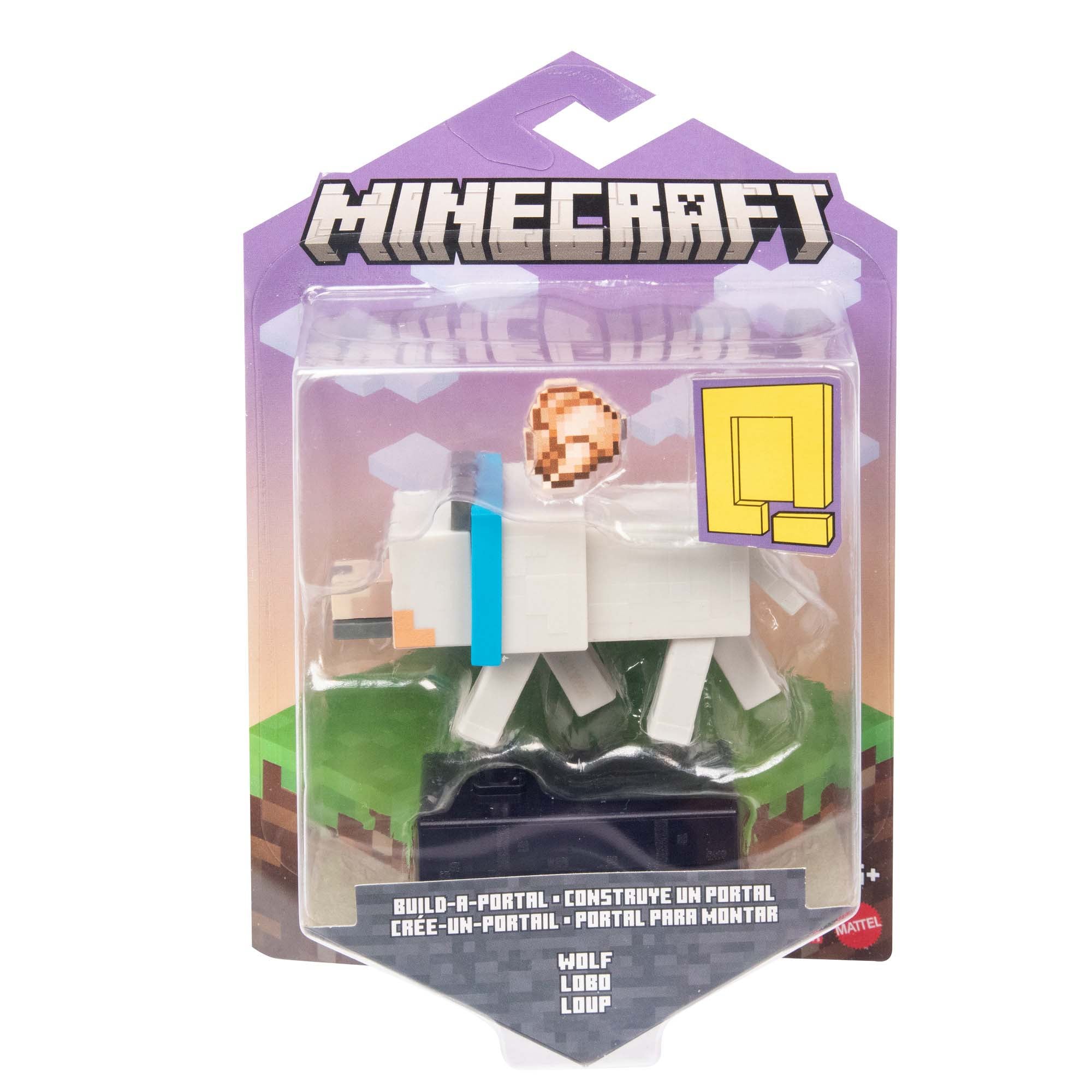 Hot! Minecraft 3.25 - inch Wolf Build - A - Portal Action Figure