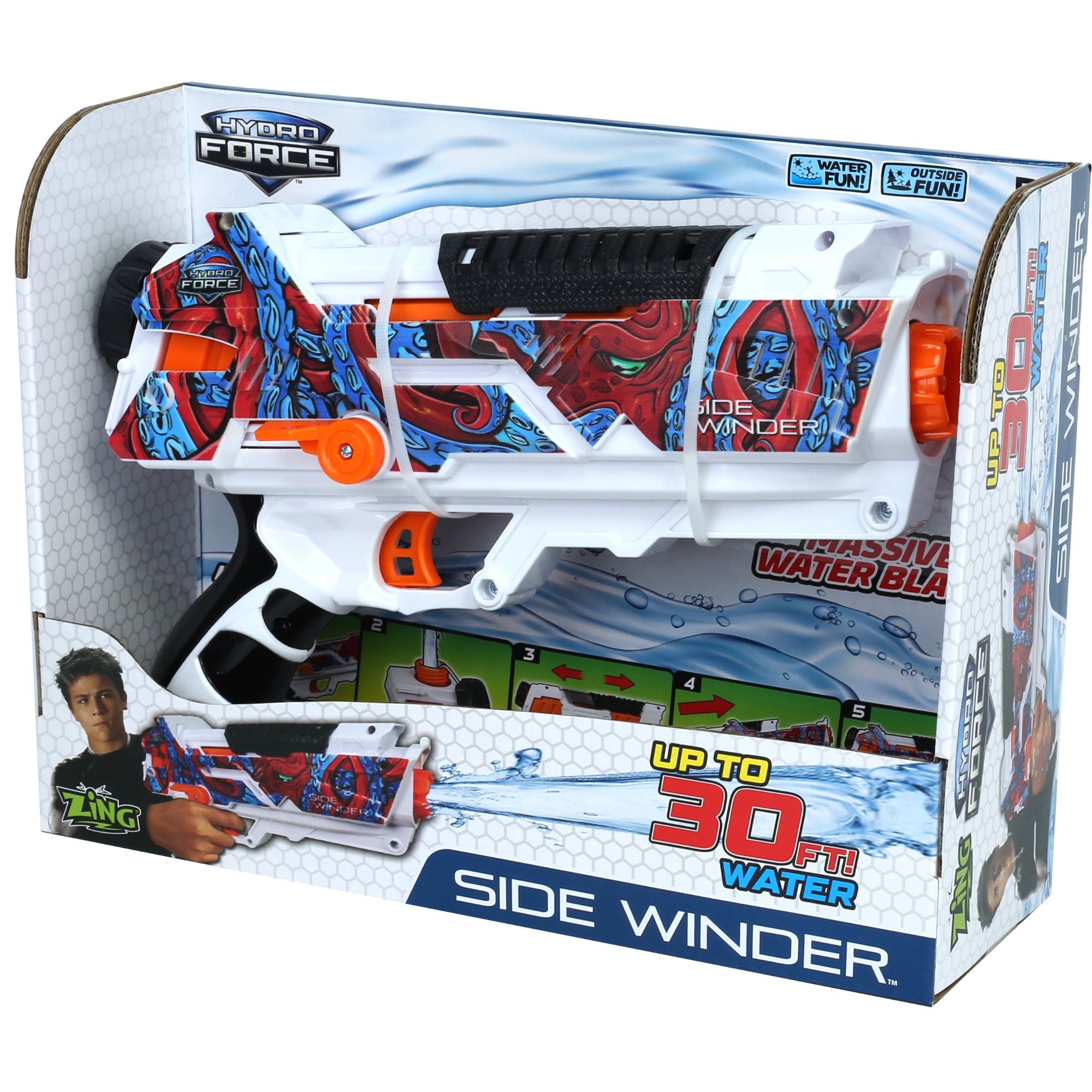 Hot Deal! Zing Hydroforce Sidewinder - Powerful Outdoor Water Gun for Summer Fun