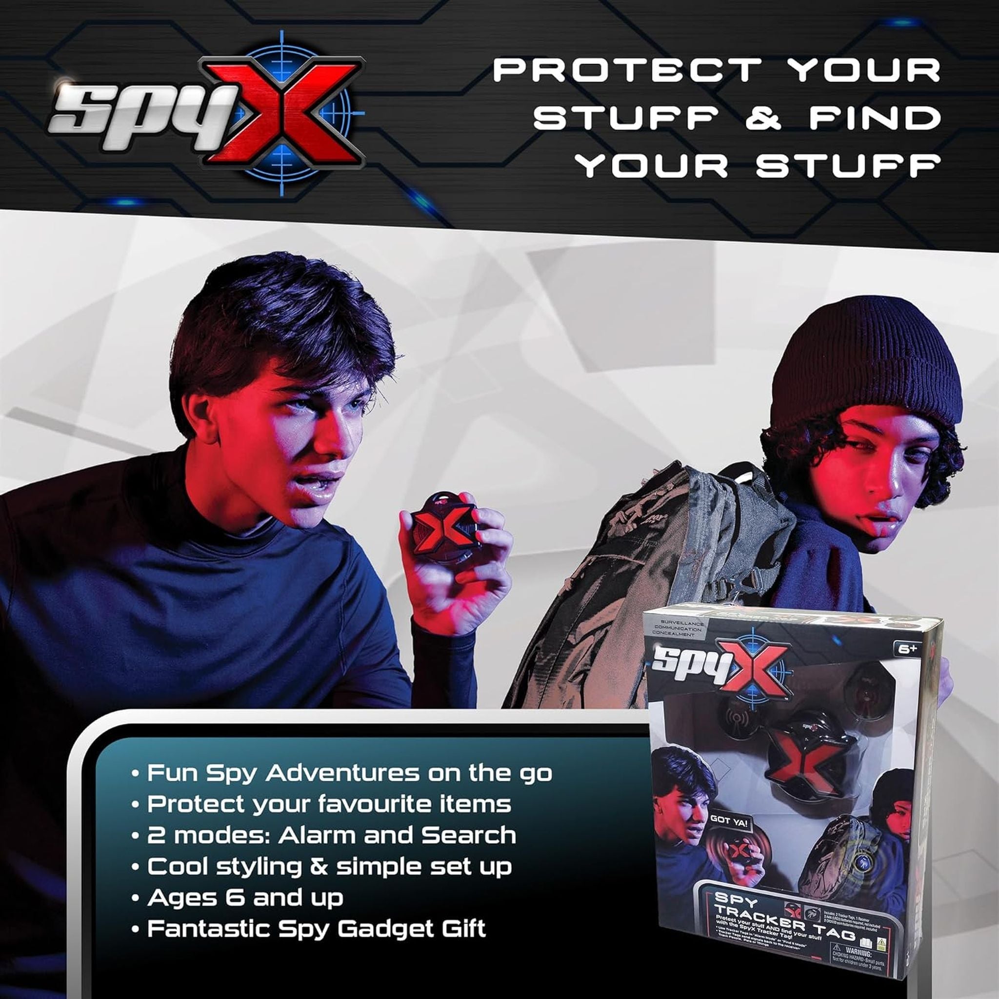 Advanced SpyX Tracking Tag with Dual Transmitters for Easy Monitoring