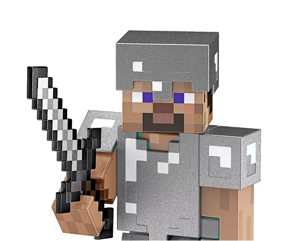 Adult-Designed 5.5-Inch Minecraft Diamond Level Steve Action Figure