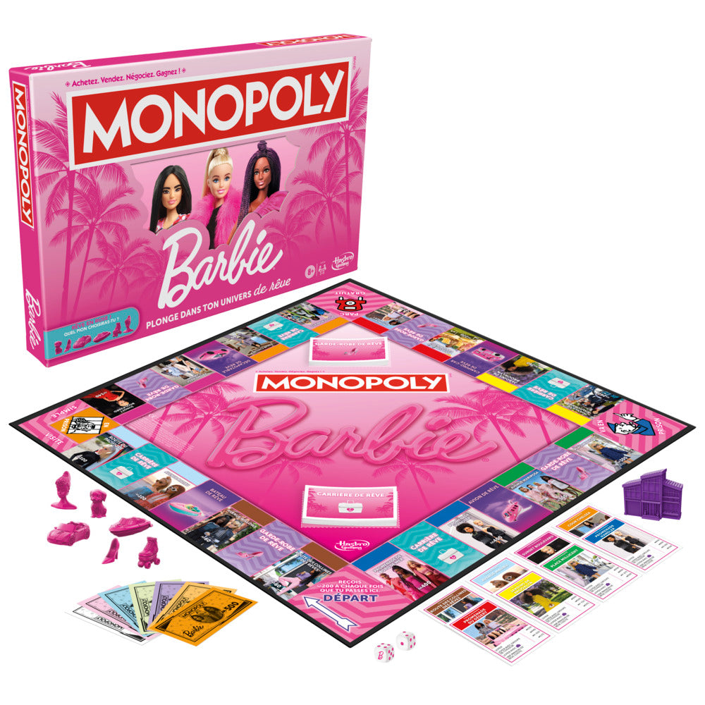 Hot Deal! Monopoly Board Game - Barbie Edition for Family Fun
