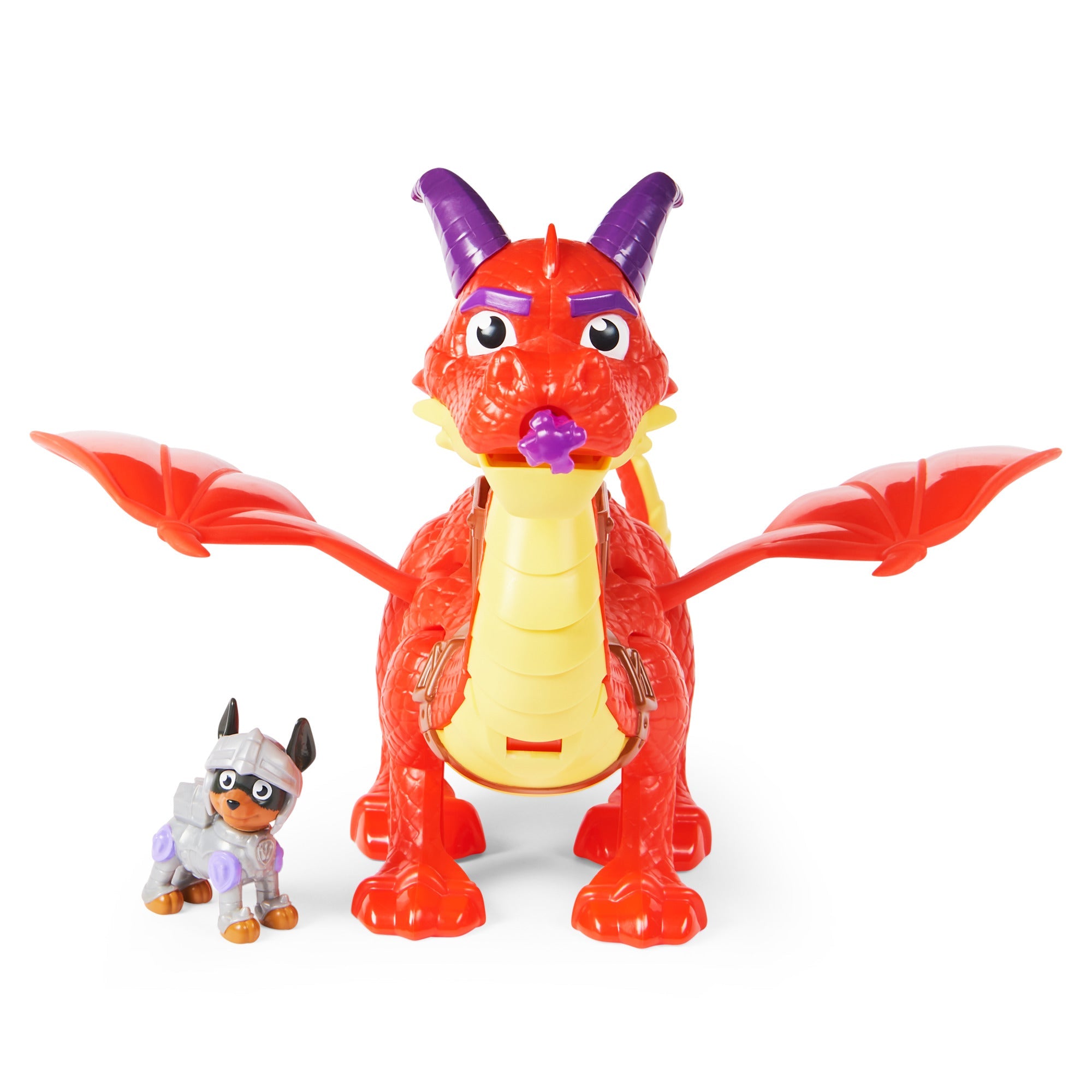 PAW Patrol Rescue Knights: Super - Winged Sparks The Dragon and Exclusive Claw Action Figures