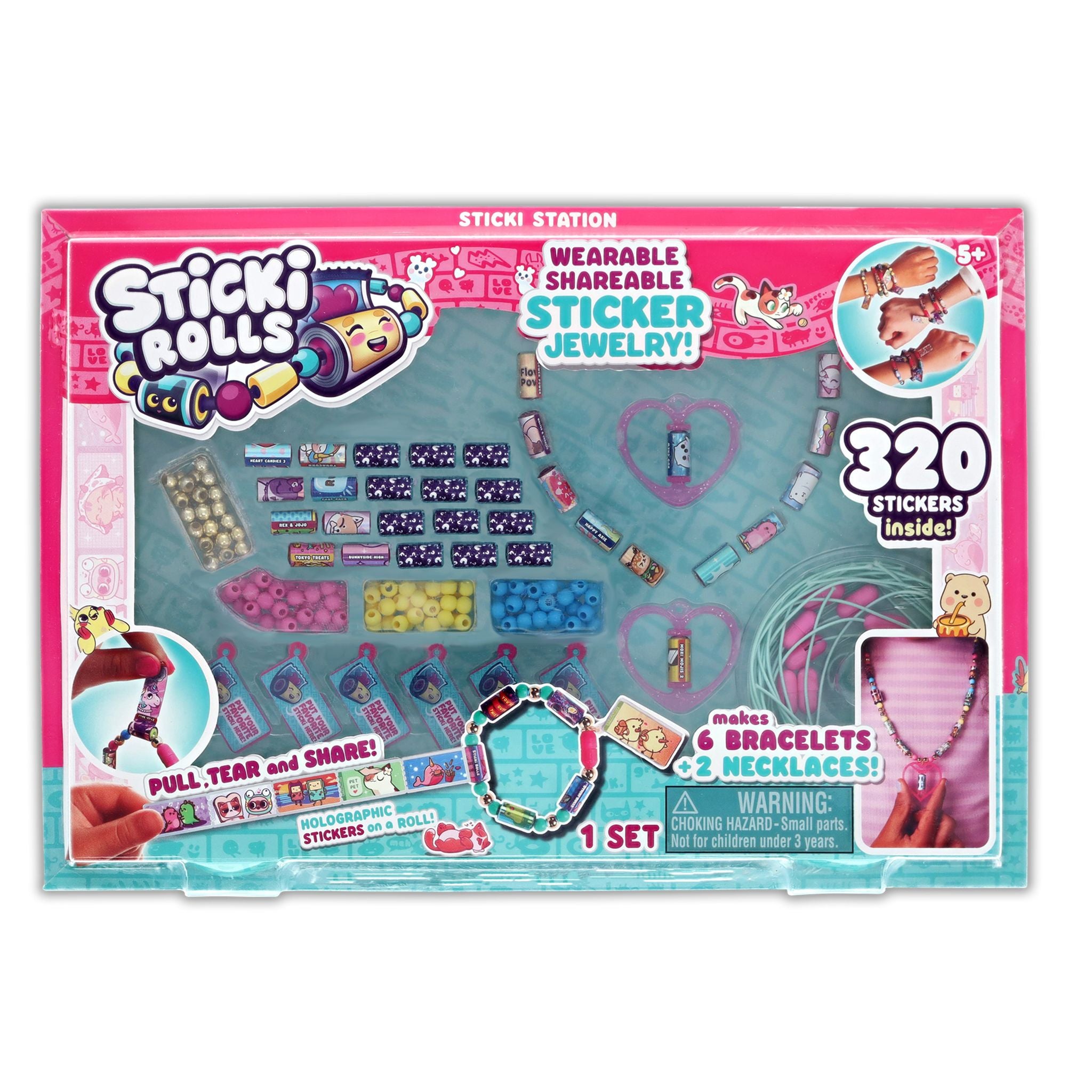 Sticki Rolls DIY Holographic Jewellery Kit with Kawaii Stickers