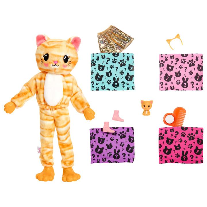 Hot Deal! Barbie Cutie Reveal Kitten Doll Set with 10 Surprises