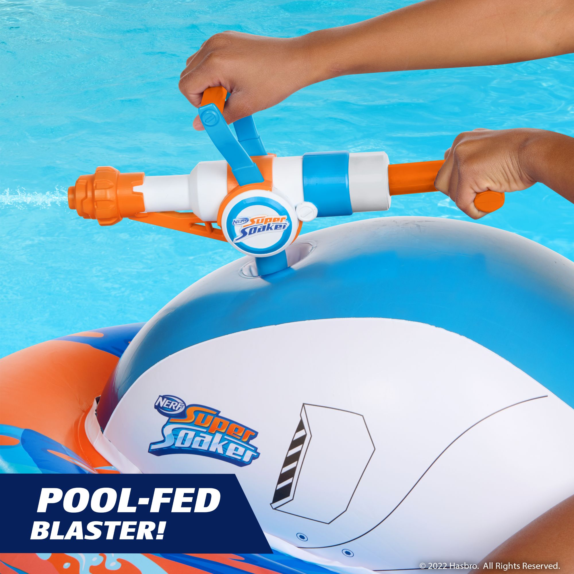 Hot Sale! Nerf Super Soaker Megaforce Inflatable Pool Tank for Endless Water Battle Fun