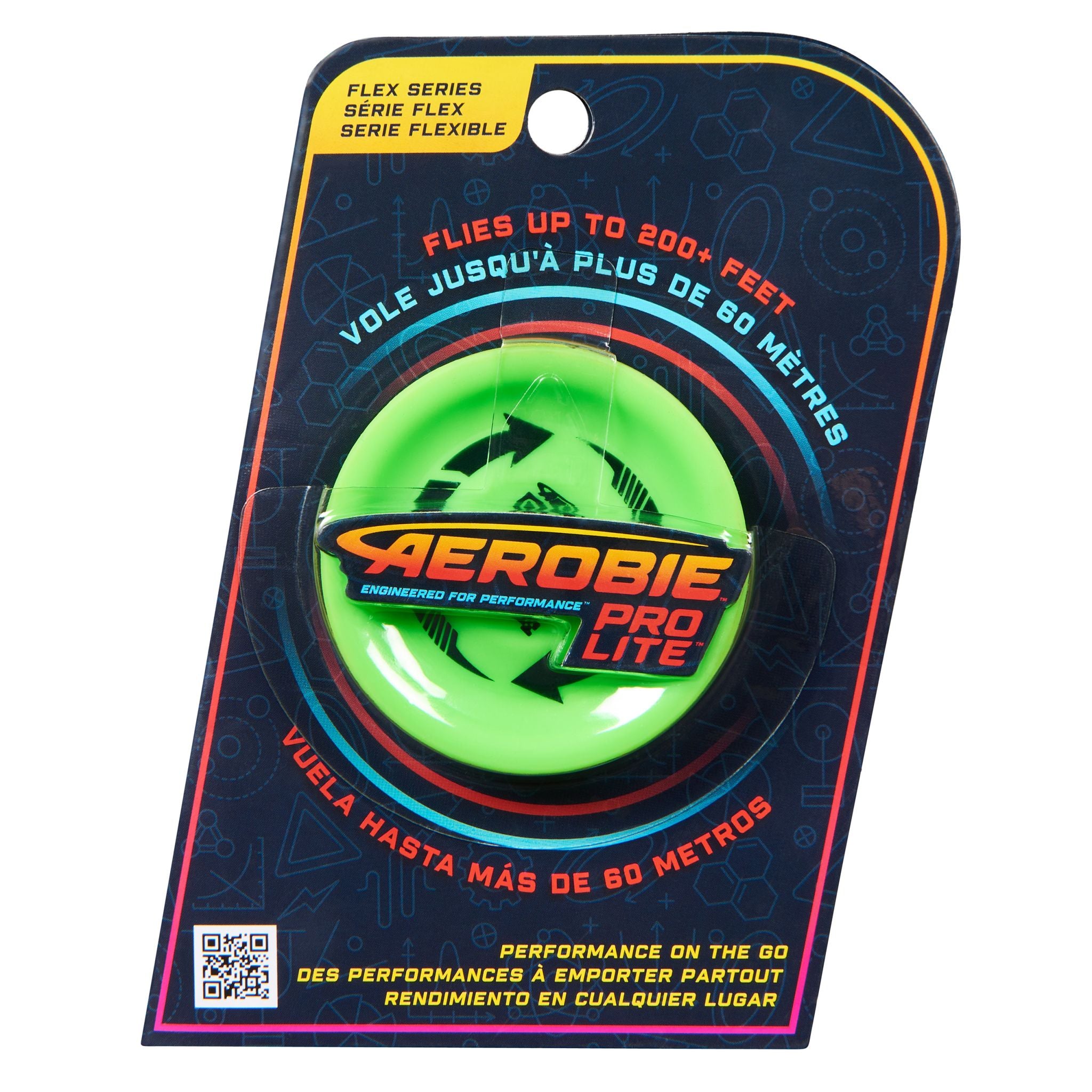 Aerobie Pro Lite Mini Throwing Disc - Green & Yellow, Fly Up to 200 FT!
