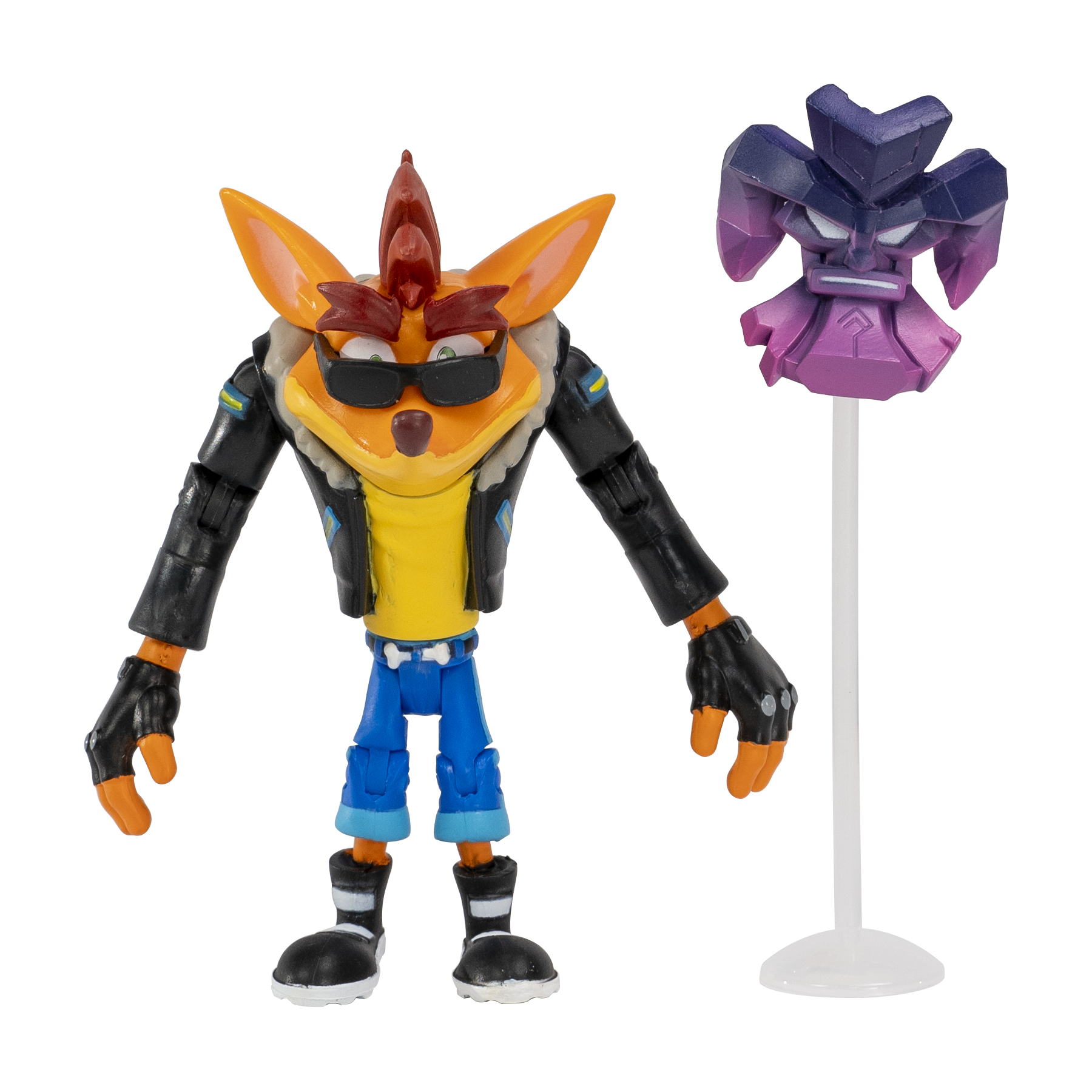 Hot! Crash Bandicoot 4.5 Action Figures - Series 1 Biker Crash with Jacket